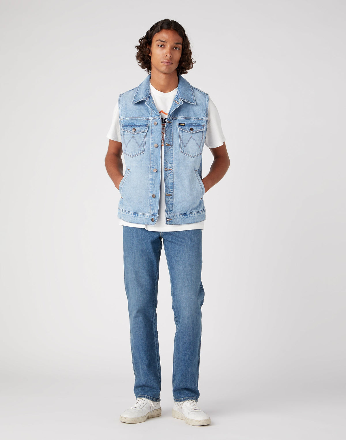 Denim Vest in Blue Sunrise