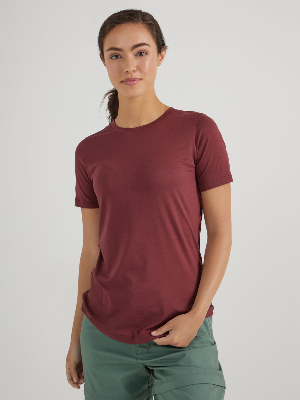 Performance Tee in Red Mahogany