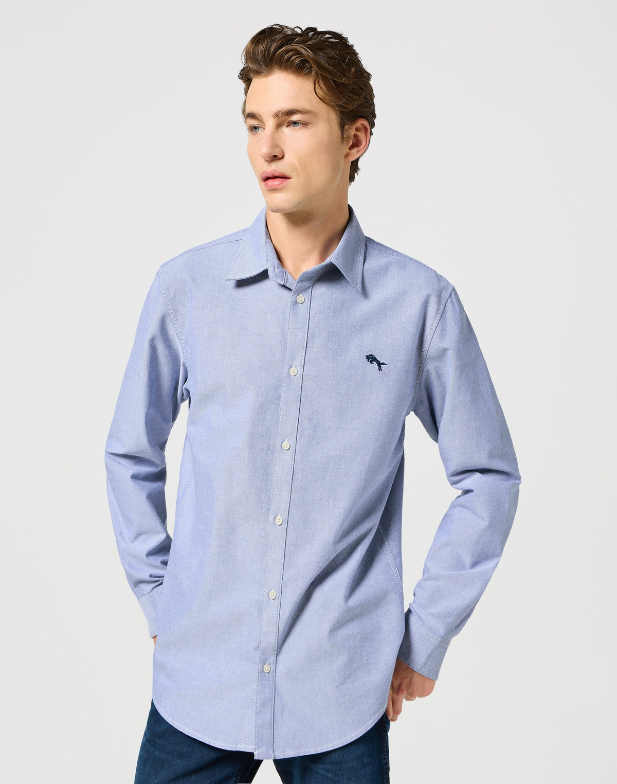 LS Shirt in Oxford Blue