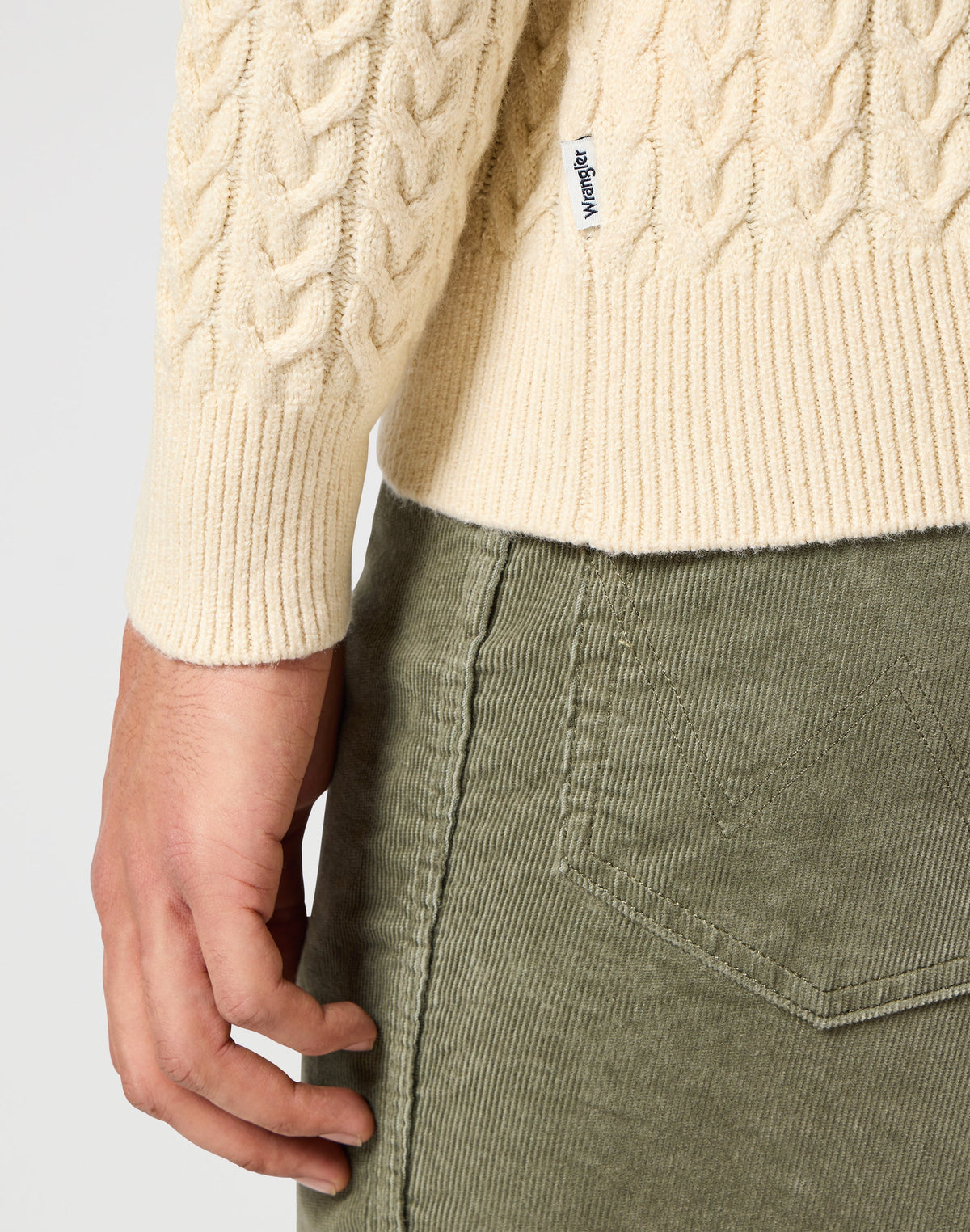 Half Zip Knit in Ecru