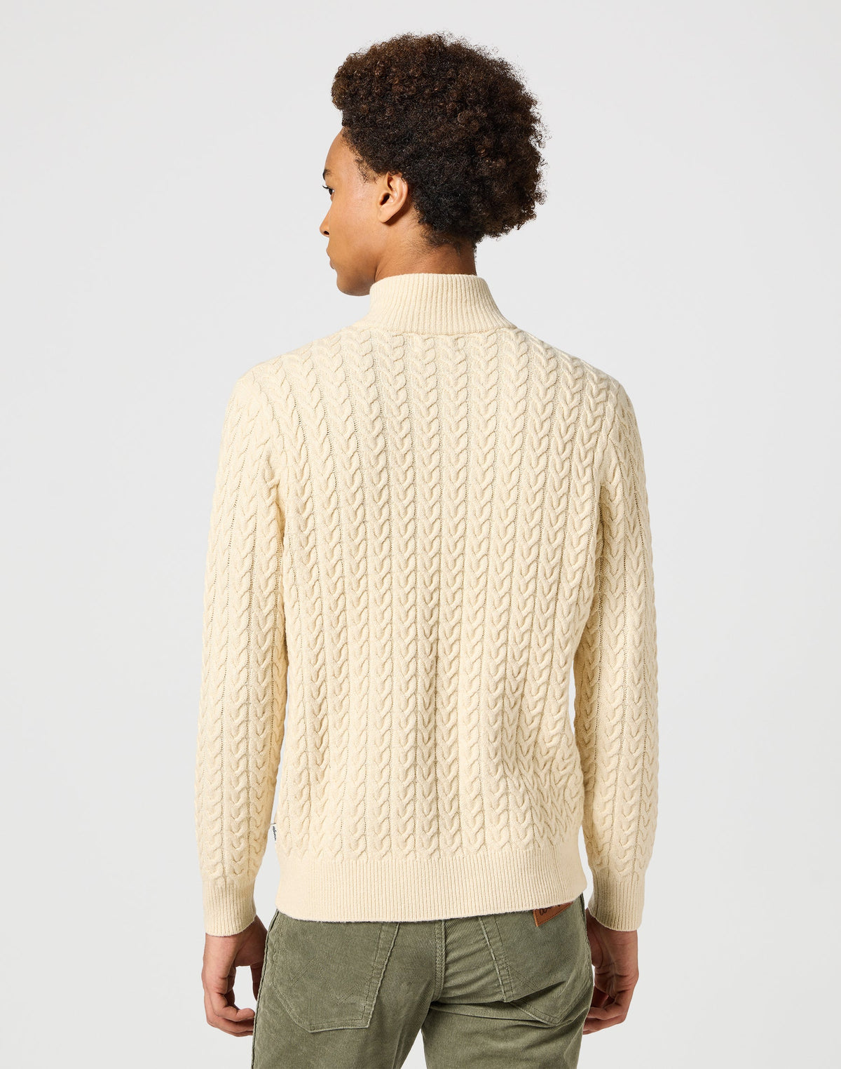 Half Zip Knit in Ecru