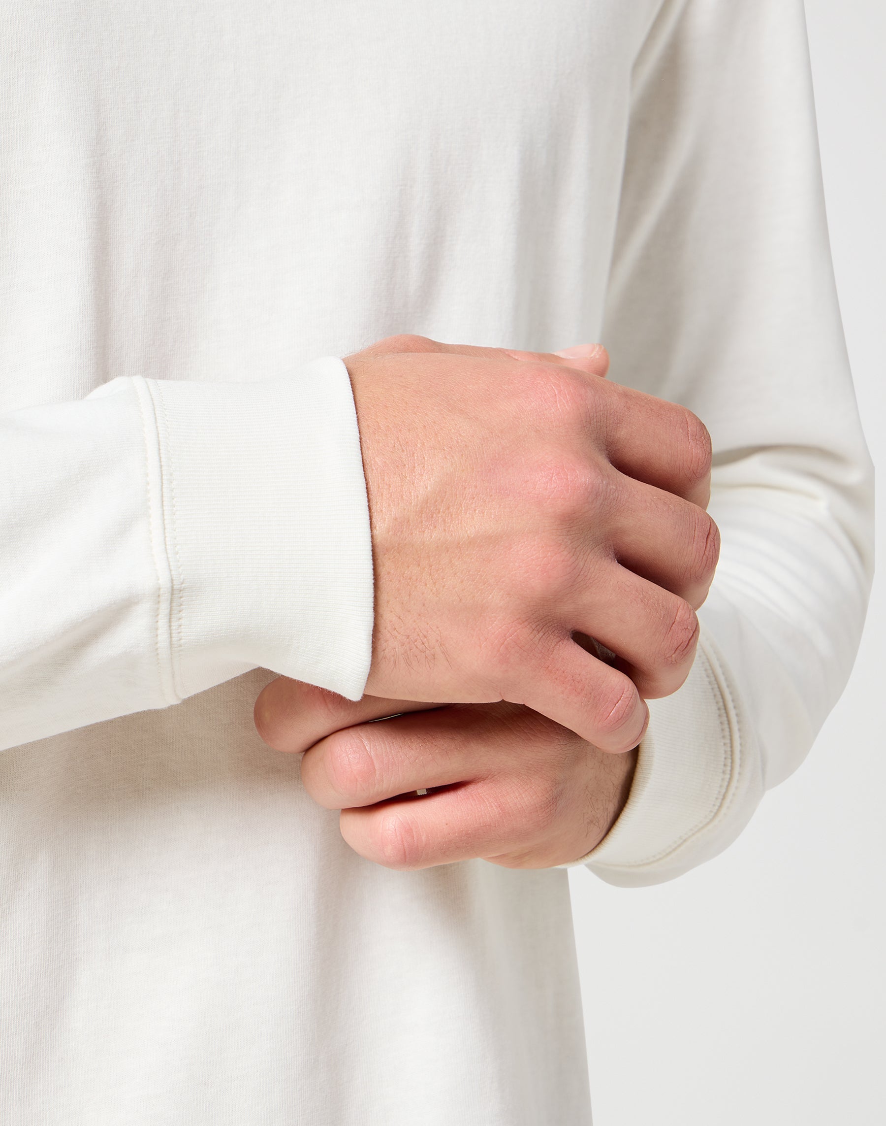 Longsleeves Sign Off Tee in Worn White