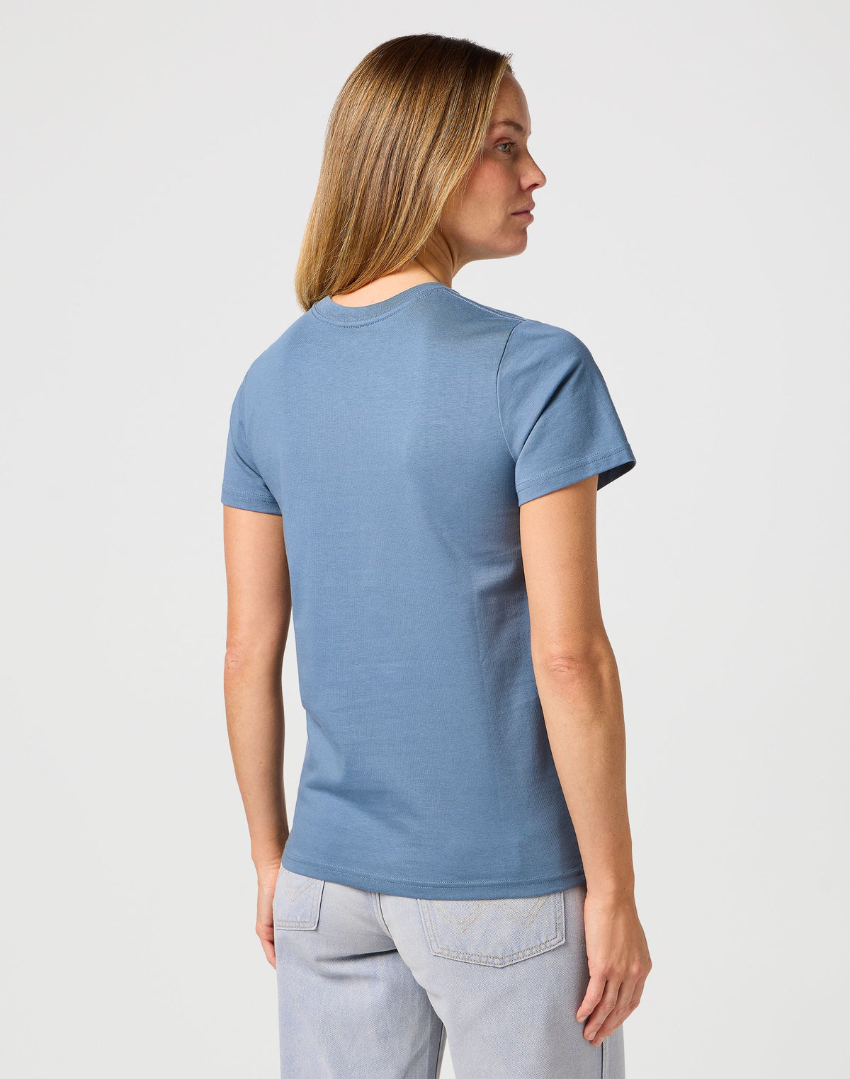 Graphic Tee in Dusty Blue
