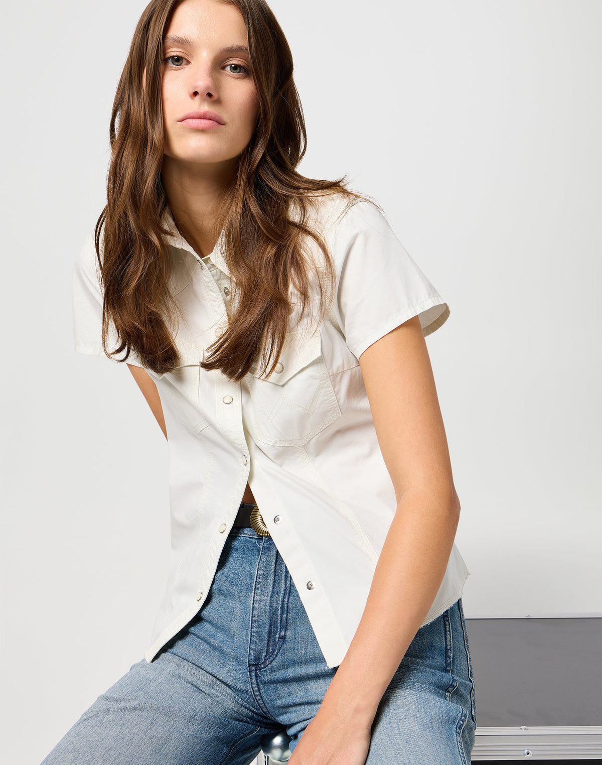 Shrunken Shirt in Vintage White
