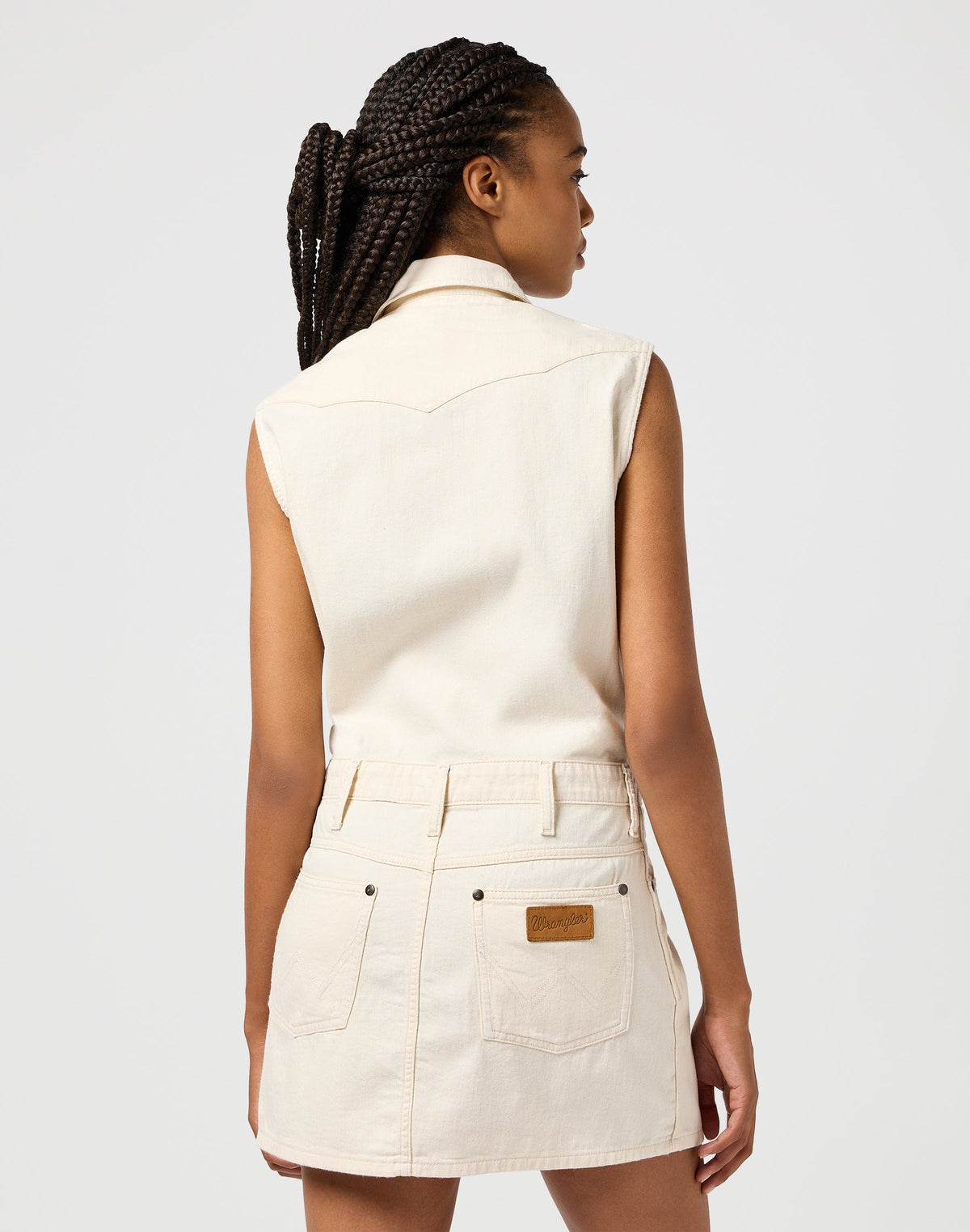 Sleeveless Dress in Natural