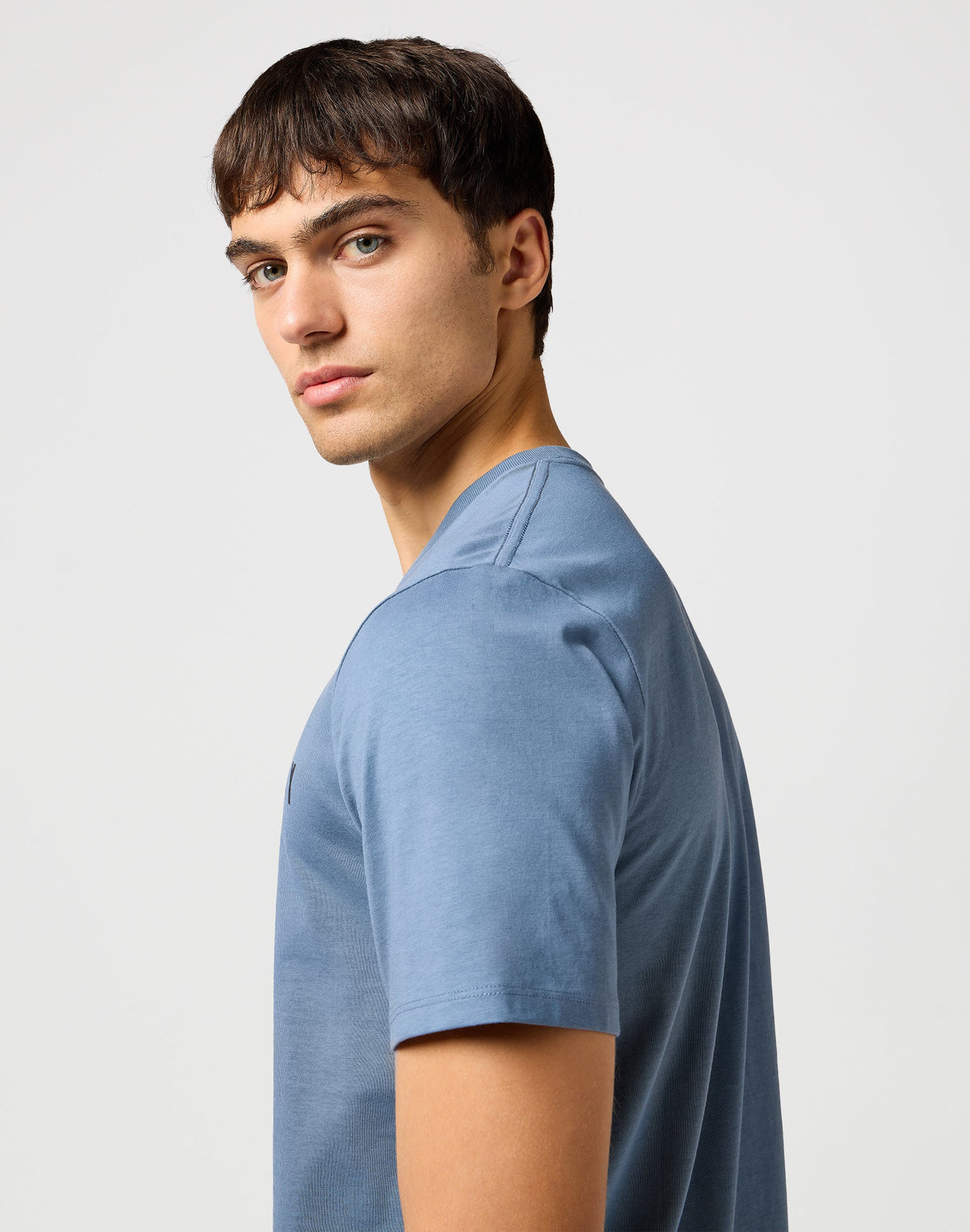 Small Graphic Tee in Dusty Blue