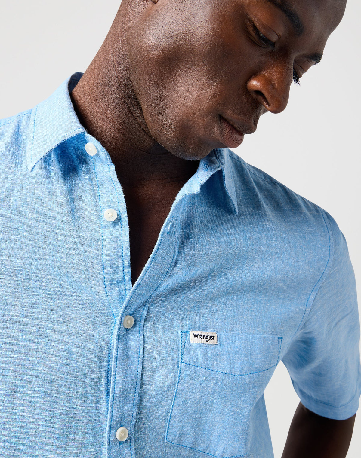 Ss 1 Pkt Shirt in Pacific Blue