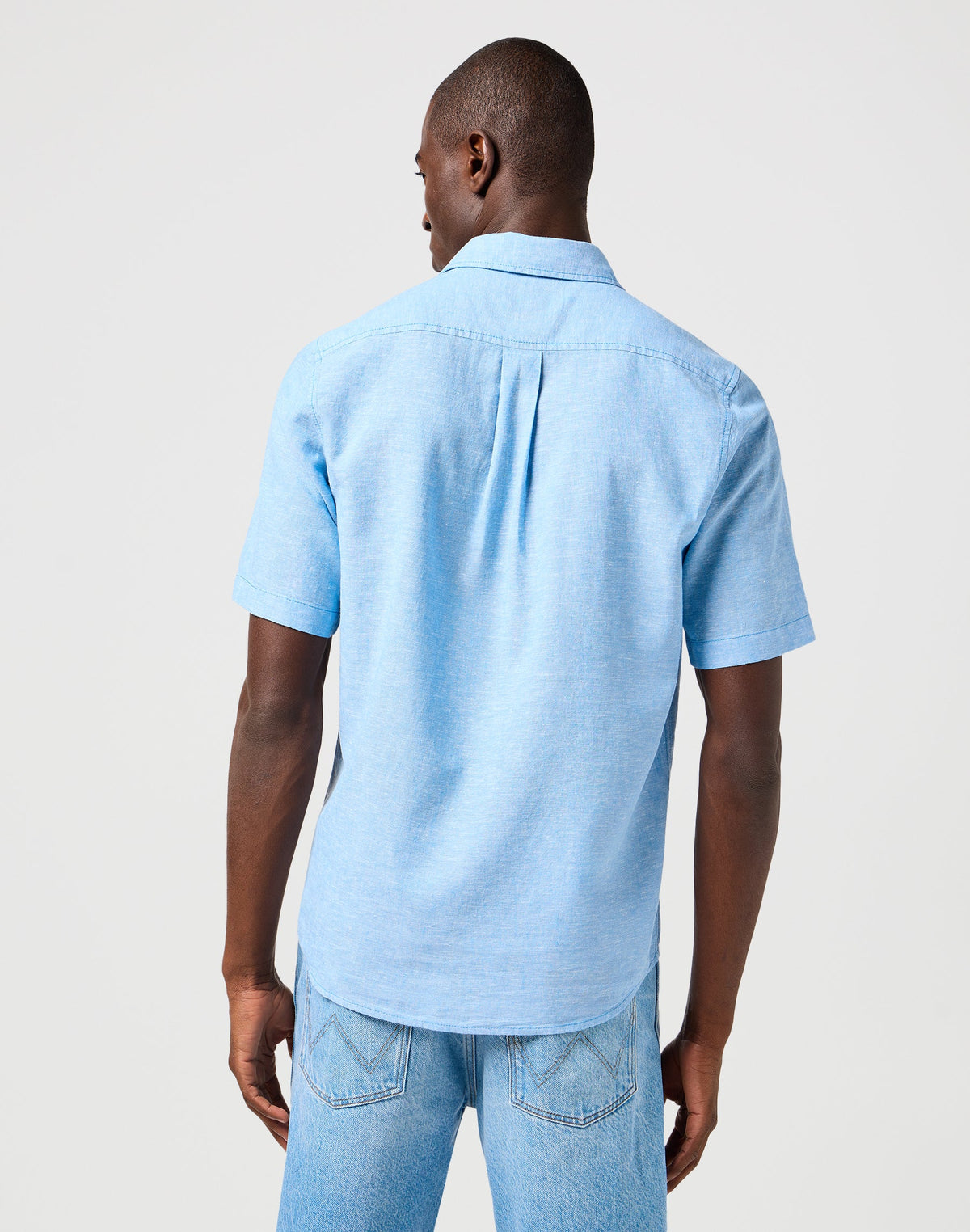 Ss 1 Pkt Shirt in Pacific Blue