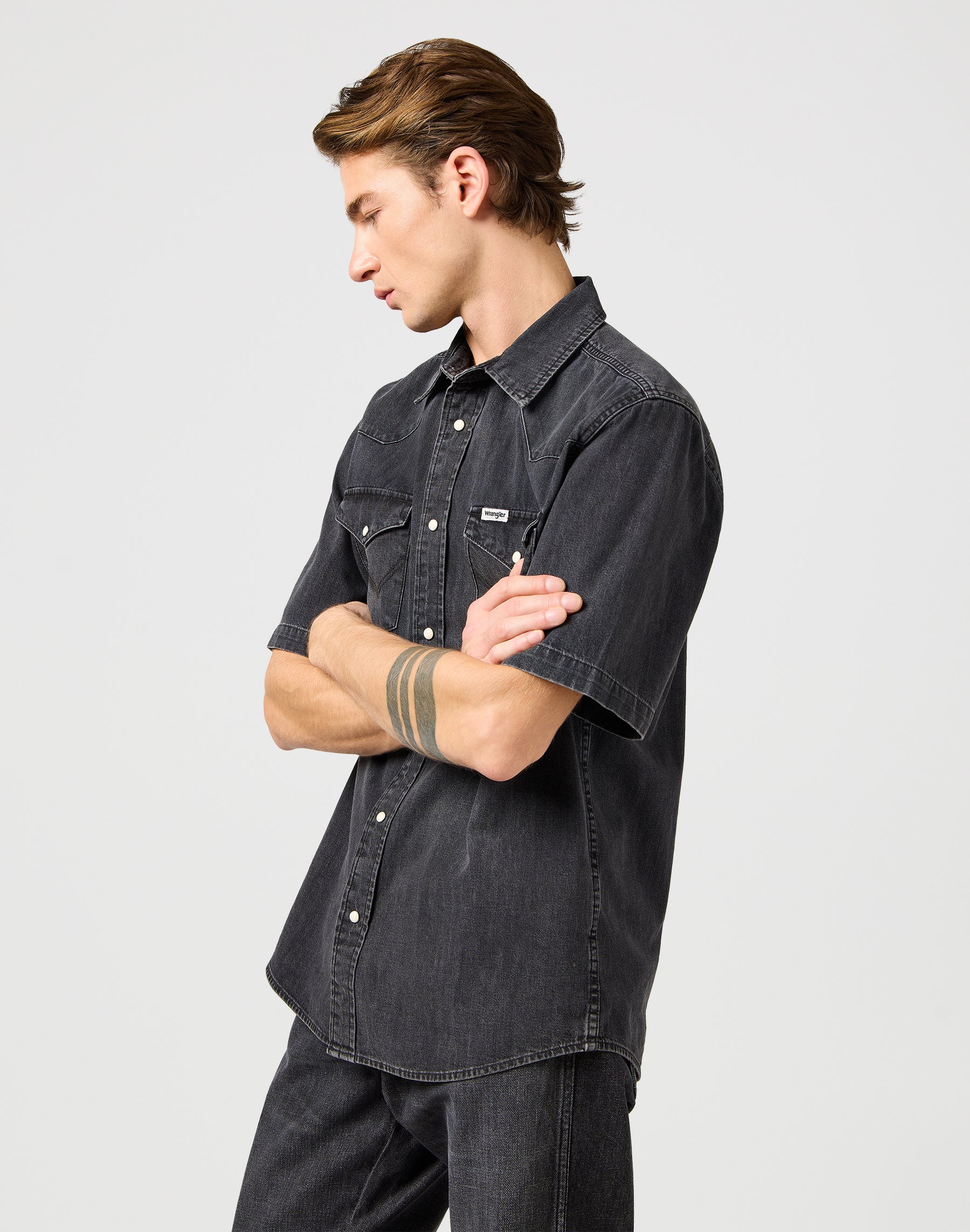 Ss Western Shirt in Enchanted Black