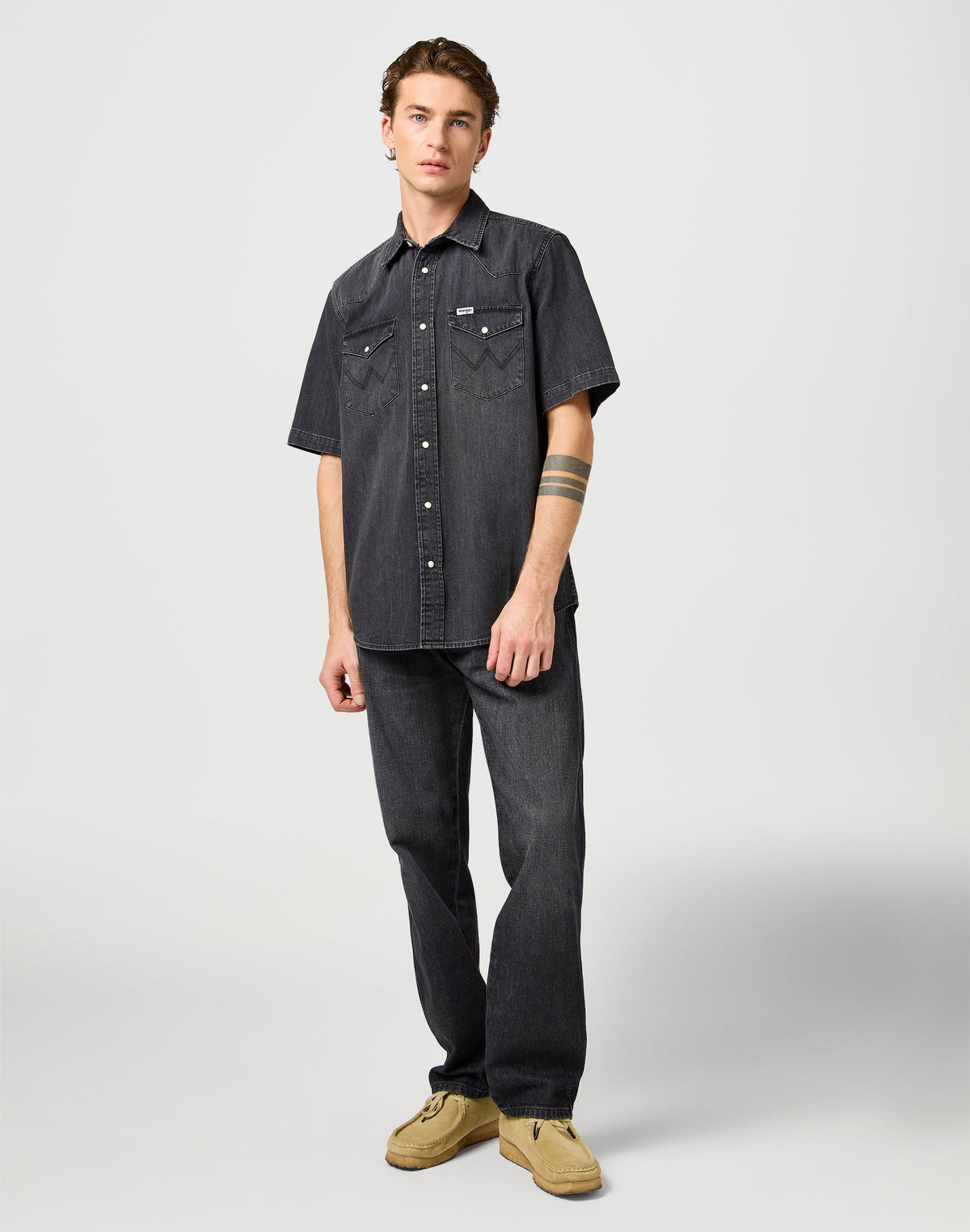 Ss Western Shirt in Enchanted Black