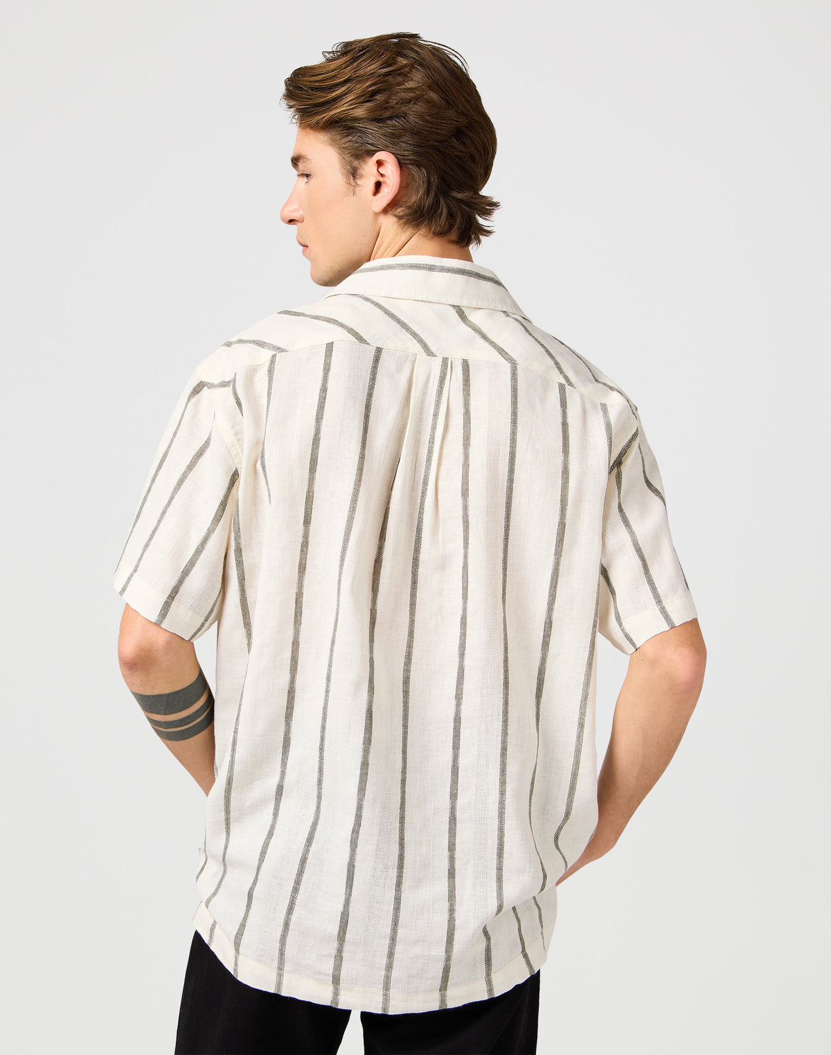 Ss W Resort Shirt in Natural Stripe