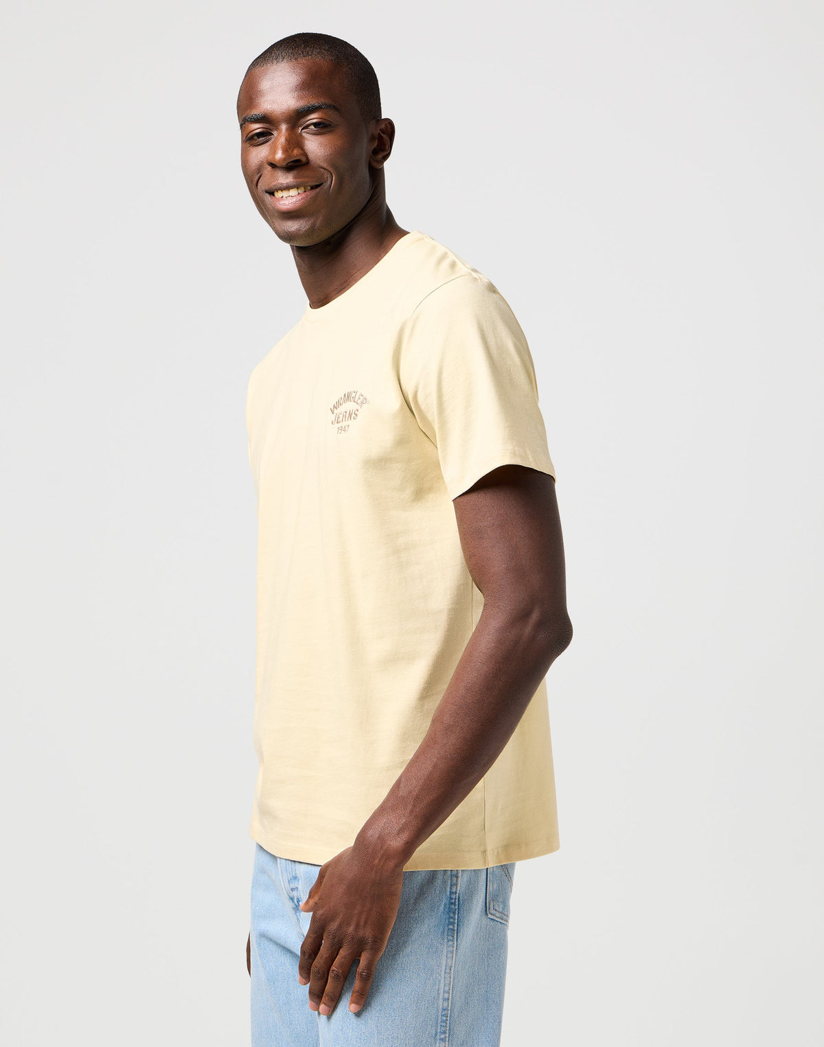 Small Logo Tee in Banana Crepe