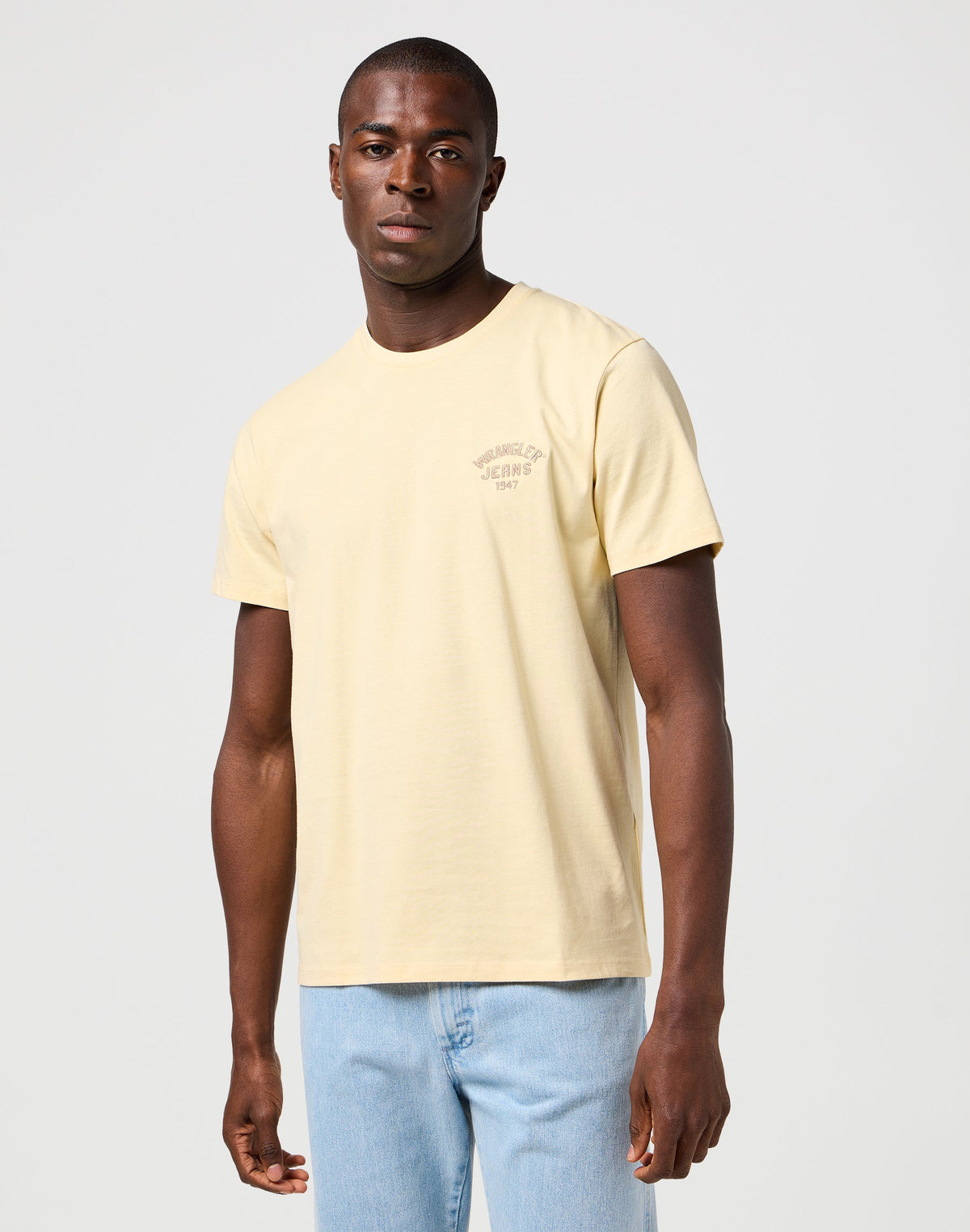 Small Logo Tee in Banana Crepe