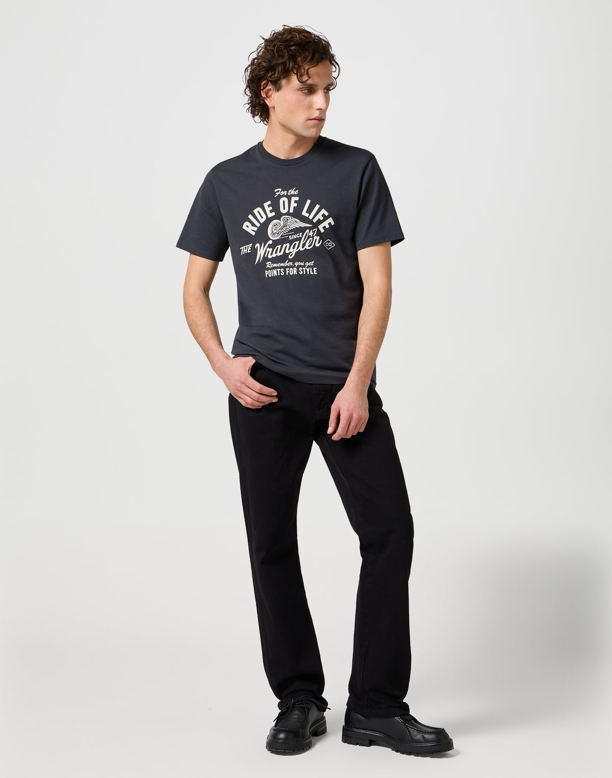 Americana Tee in Faded Black