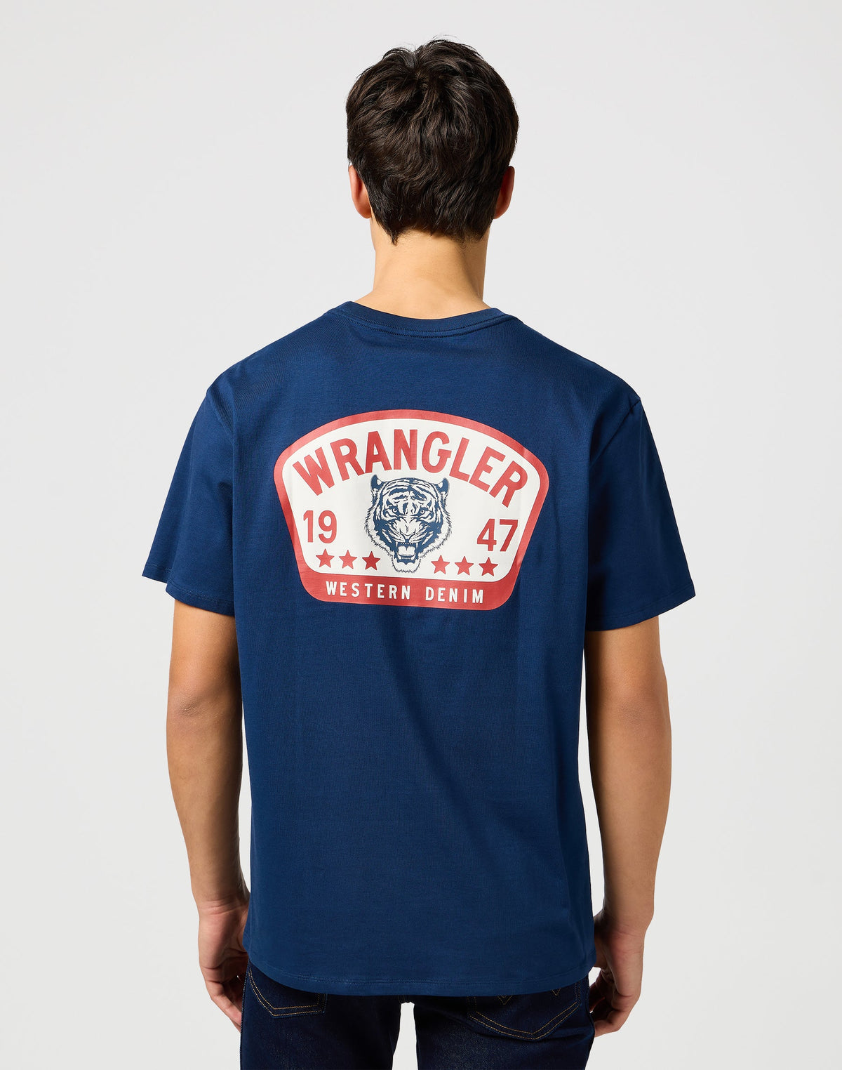 Graphic Tee in Navy