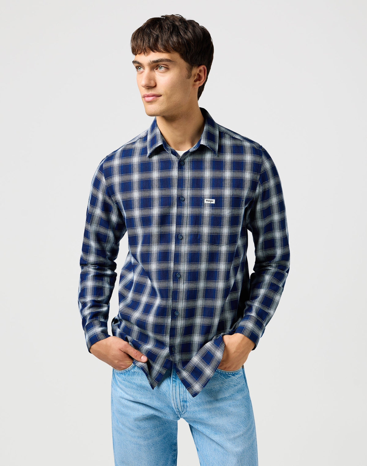 1 Pkt Shirt in Indigo Plaid