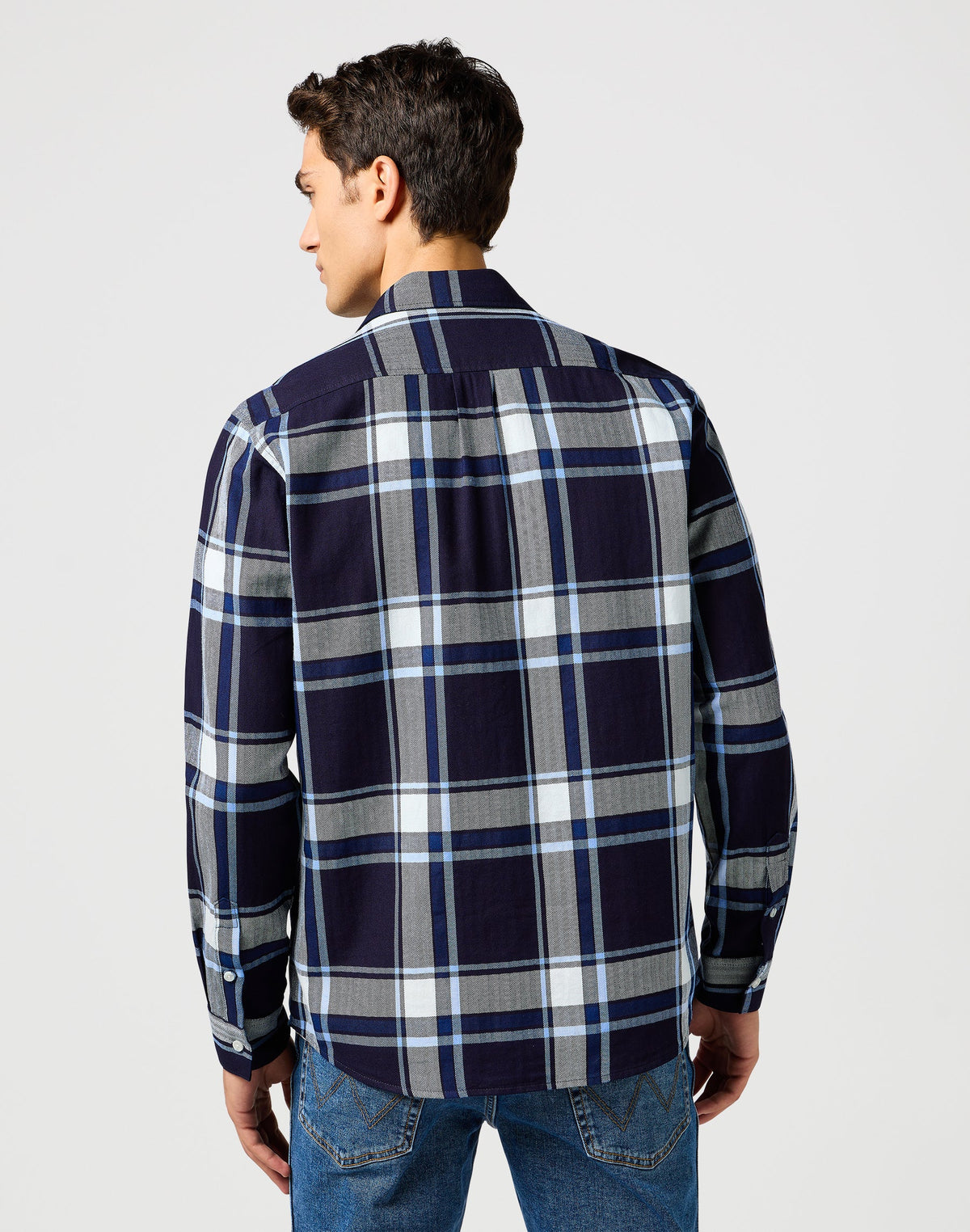 1 Pkt Shirt in Large Indigo Plaid