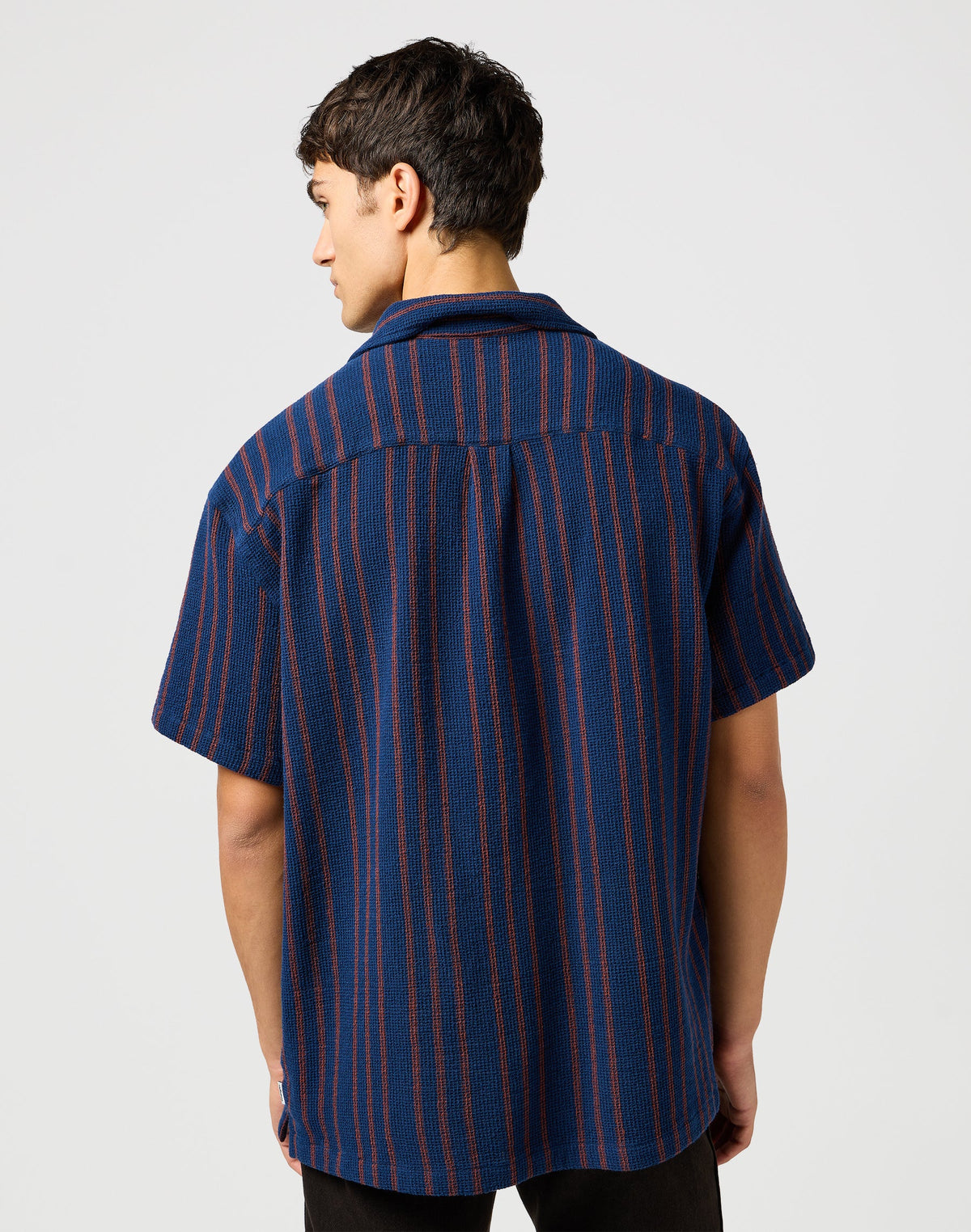 Ss Resort Shirt in Navy Stripe