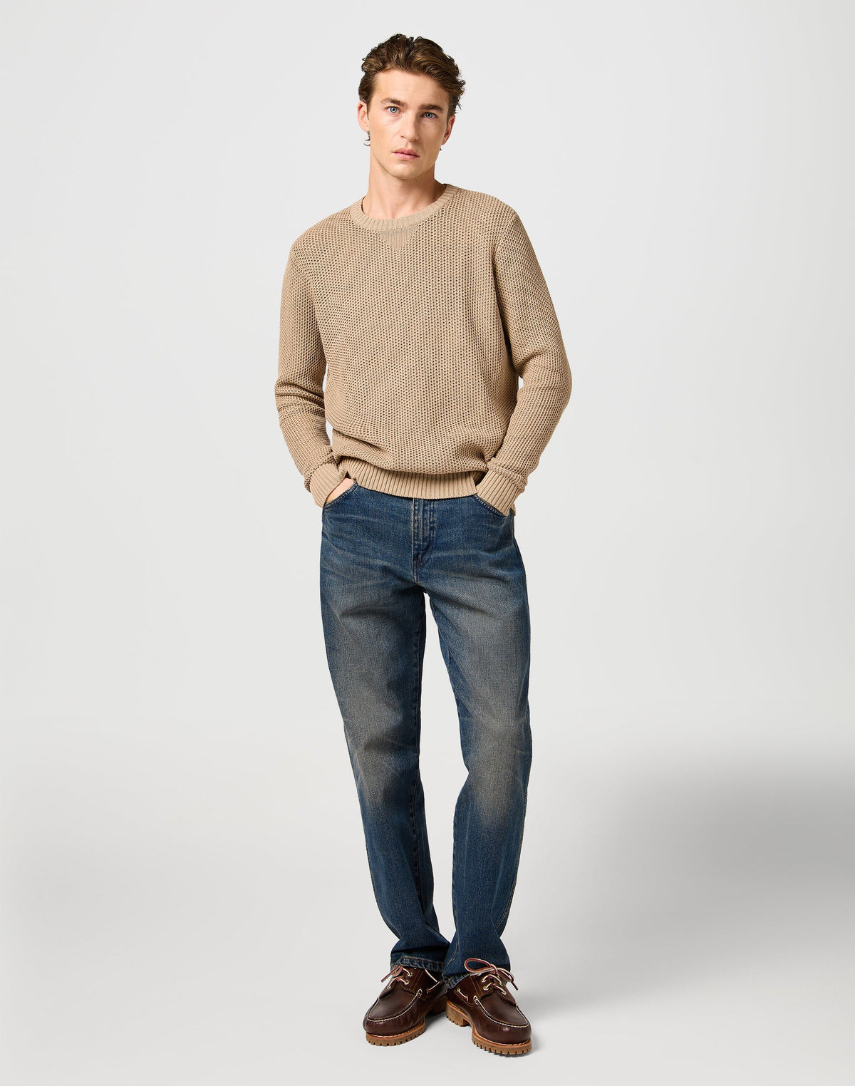 Crewneck Sweater in Timberwolf