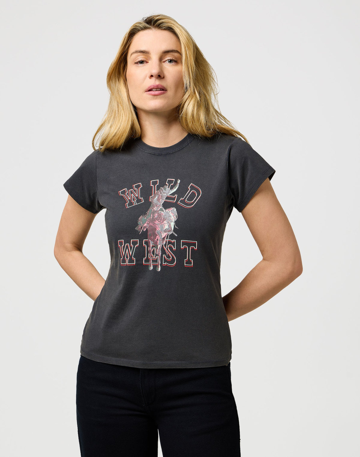 Shrunken Band Tee in Faded Black