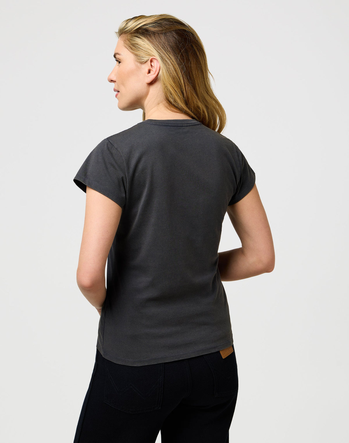 Shrunken Band Tee in Faded Black
