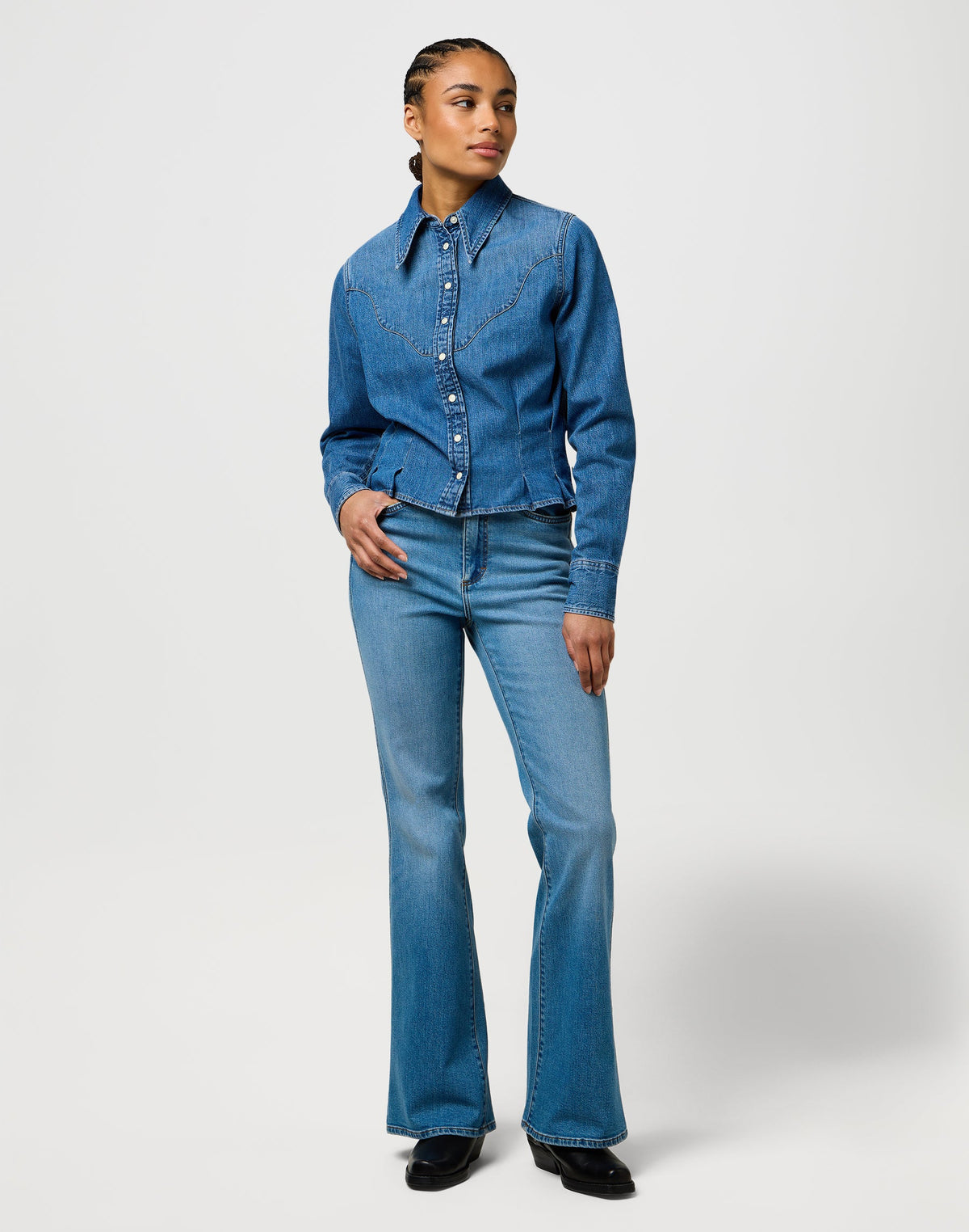 Femme Peplum Shirt in Light Hand