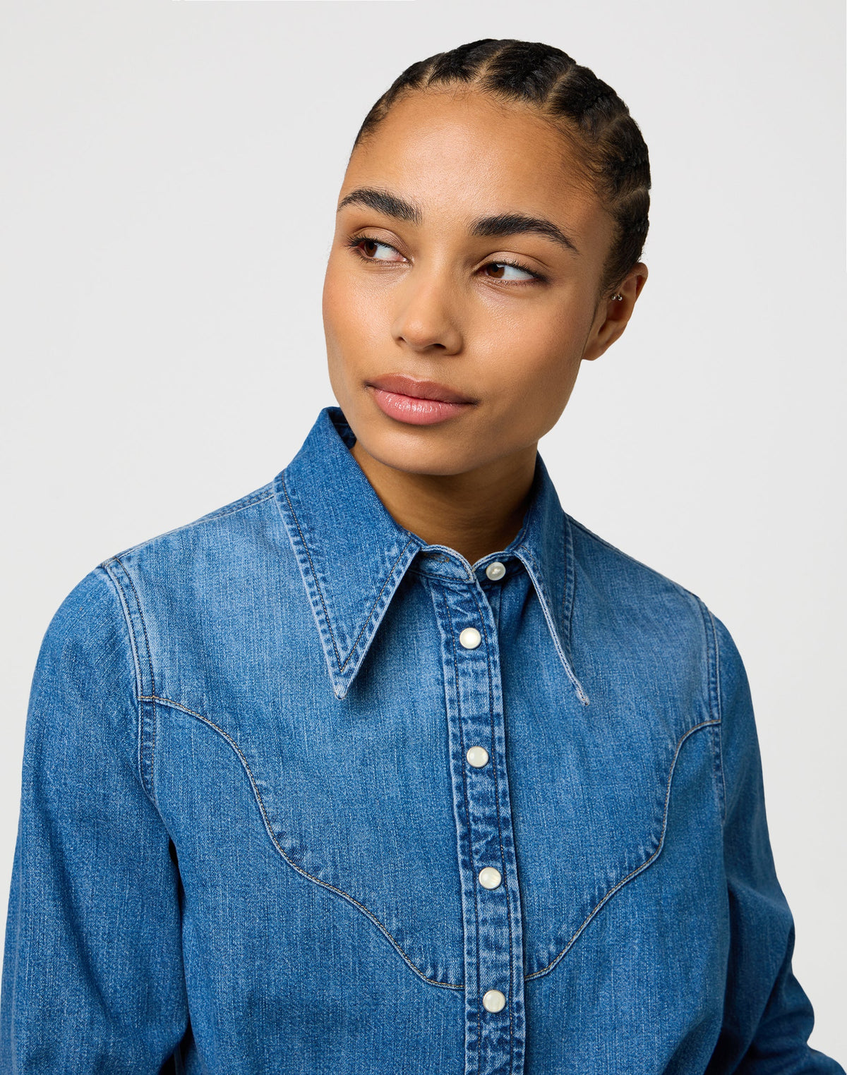 Femme Peplum Shirt in Light Hand