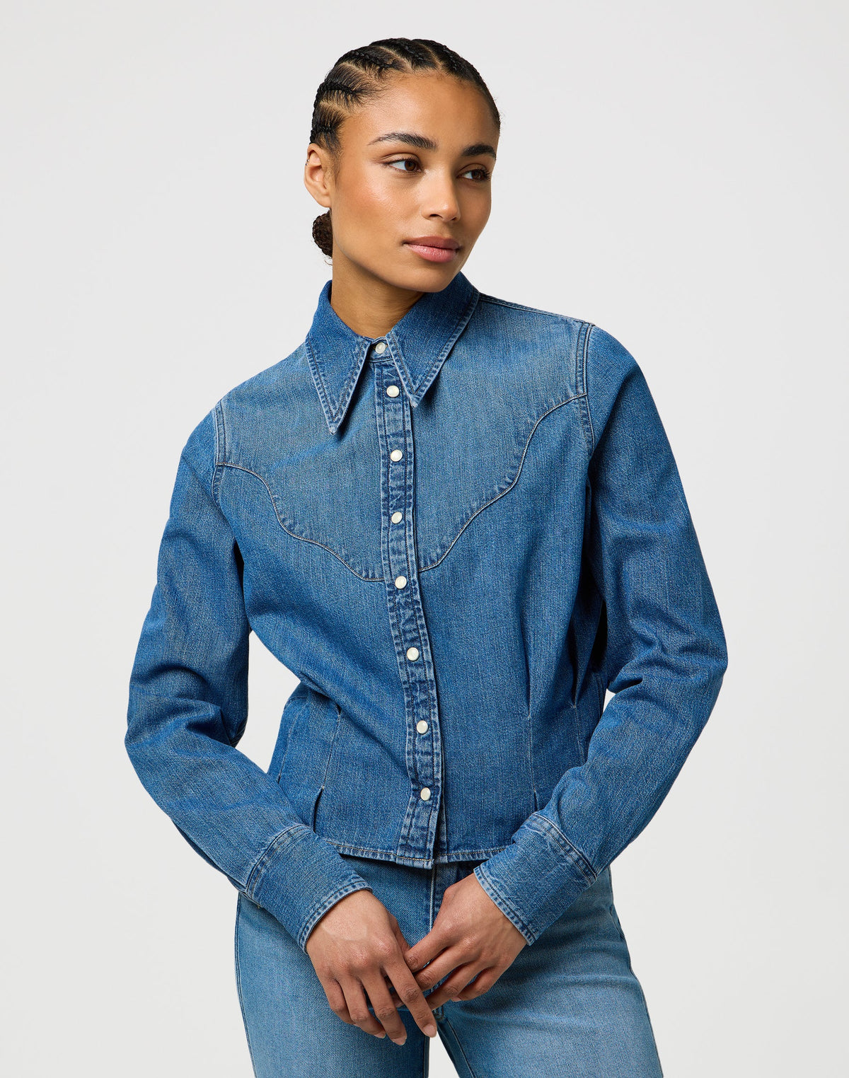 Femme Peplum Shirt in Light Hand