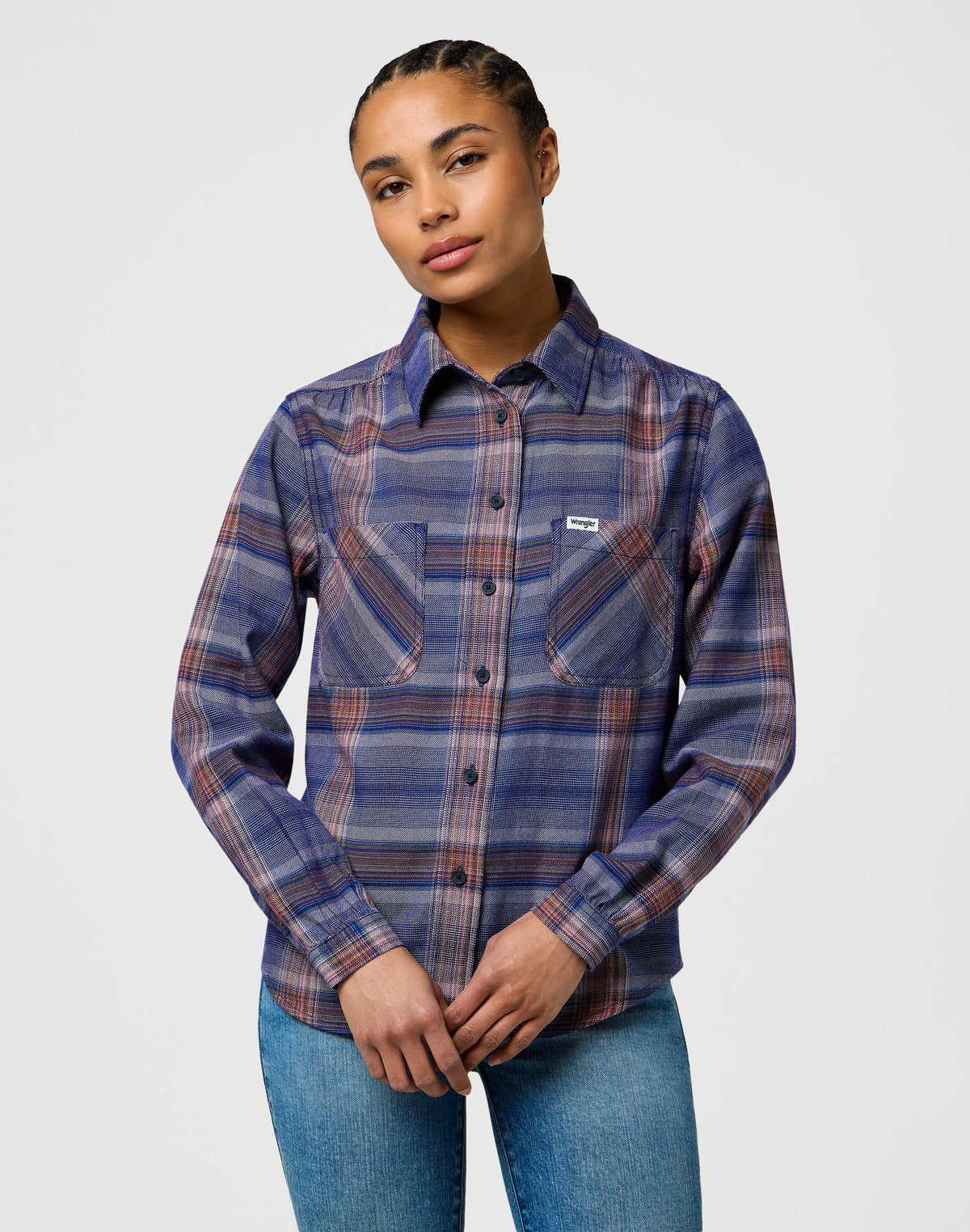 Femme Western Shirt in Earth Red