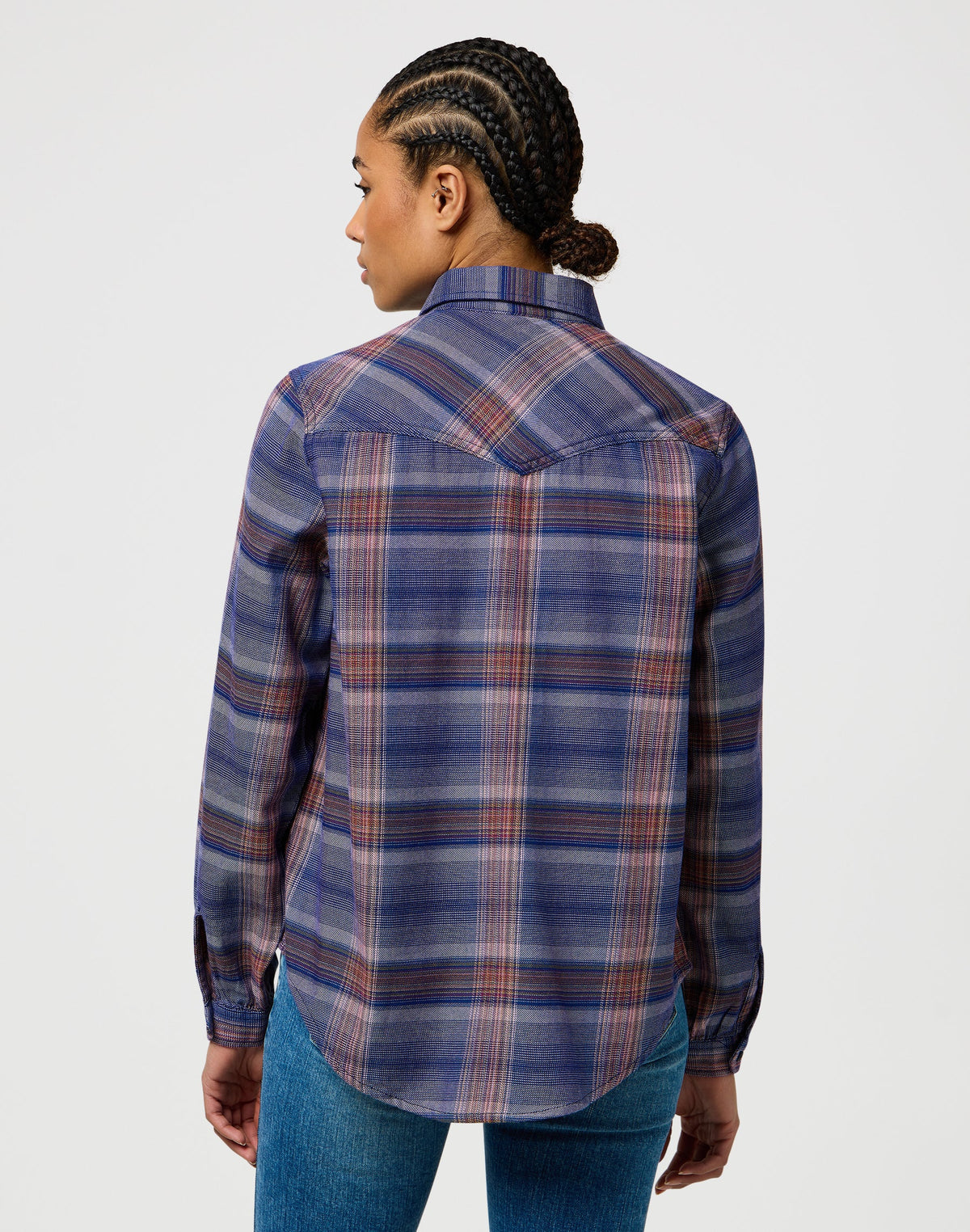 Femme Western Shirt in Earth Red