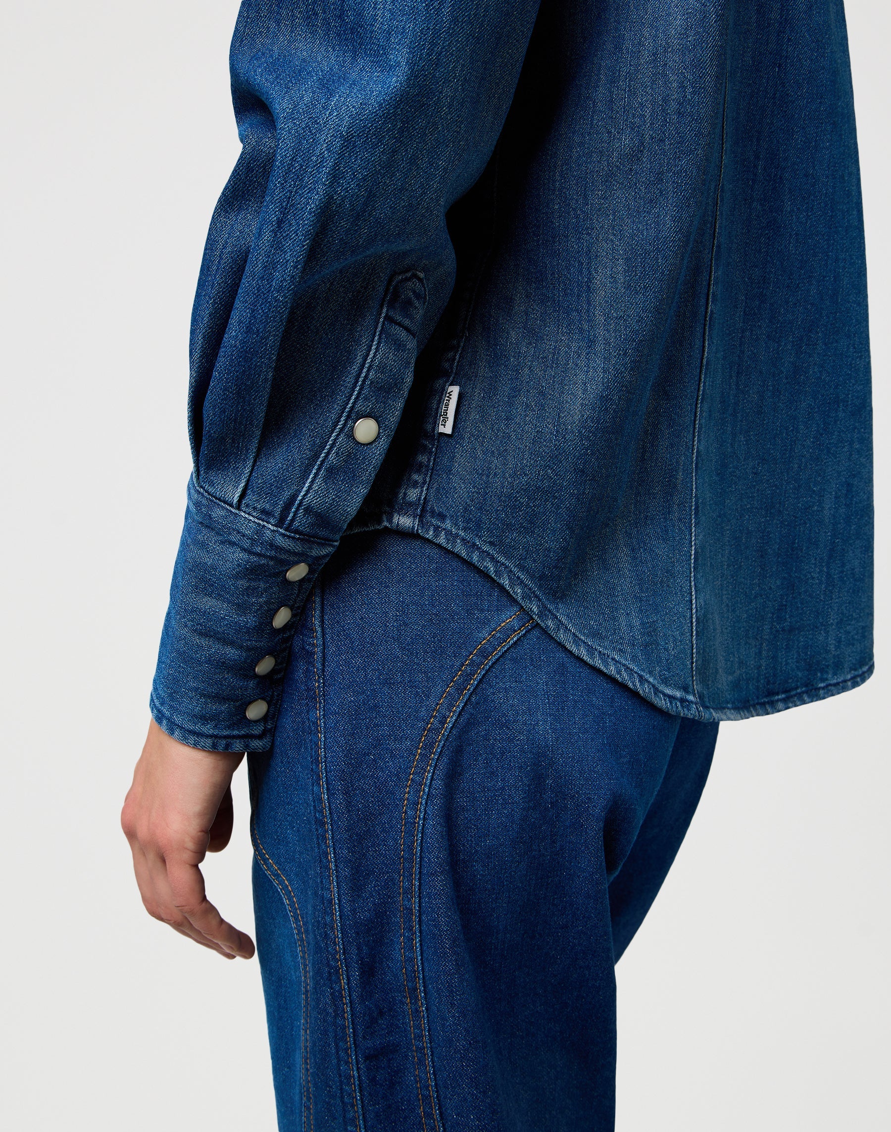 Yoke Denim Shirt in Sparkle Blue