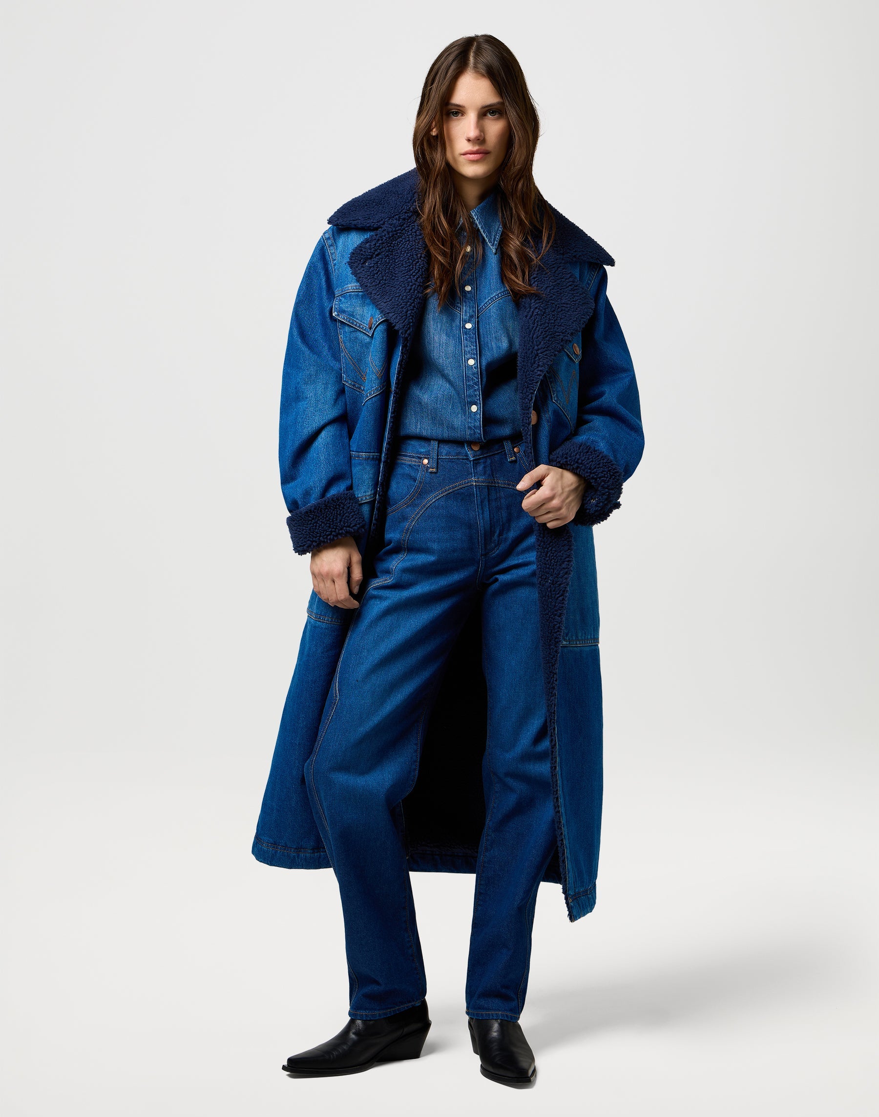 Wrange Coat in Sparkle Blue