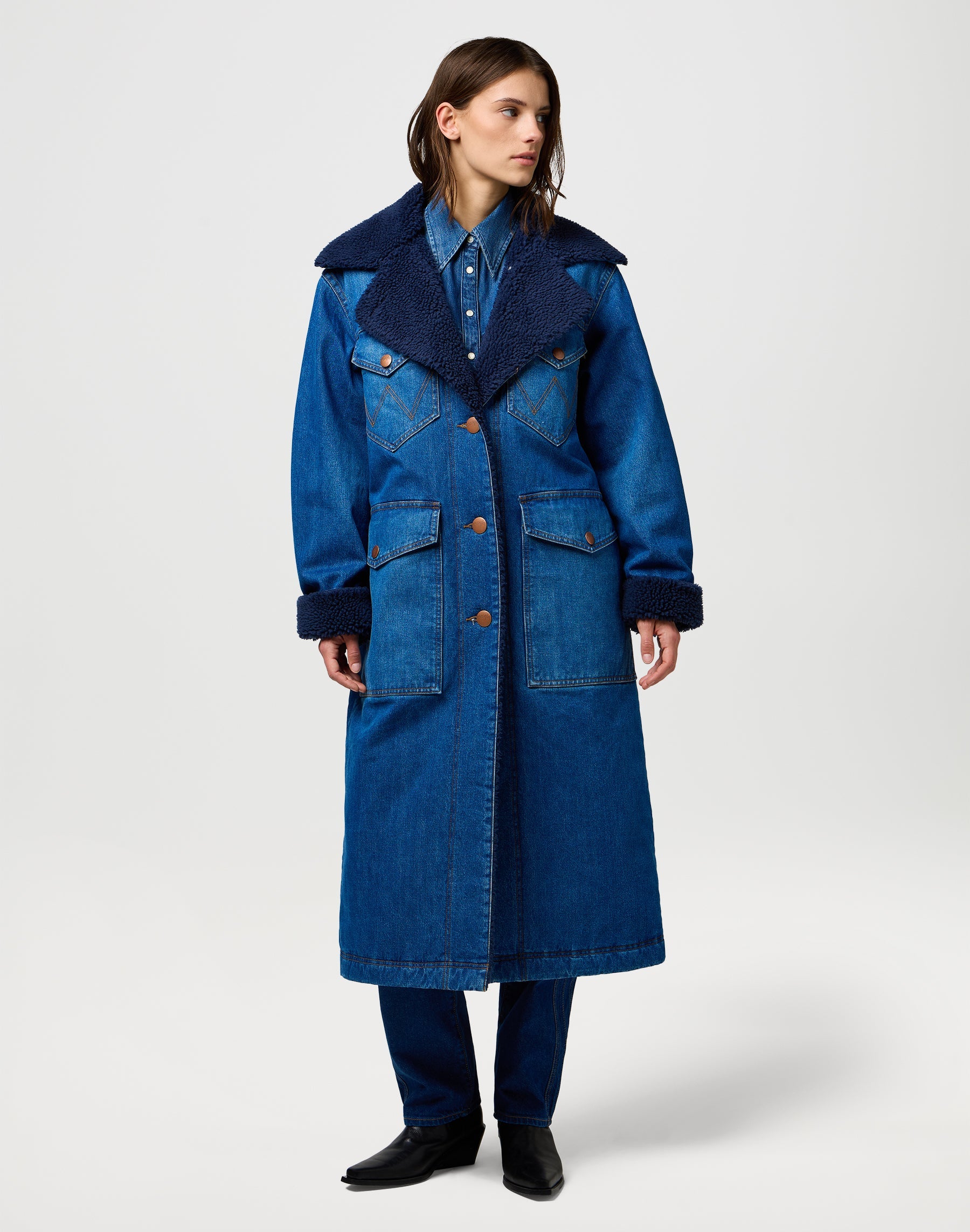 Wrange Coat in Sparkle Blue