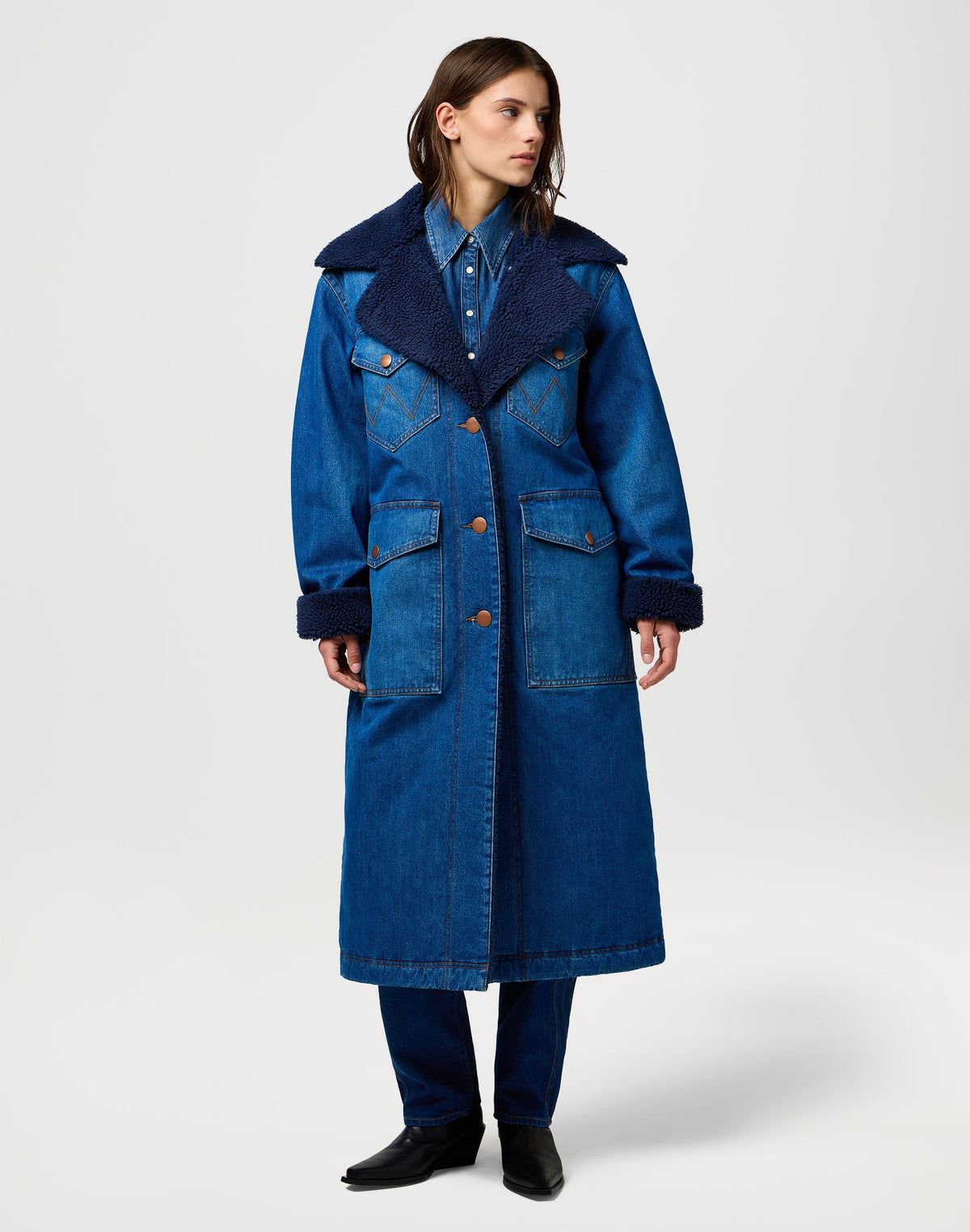 Wrange Coat in Sparkle Blue