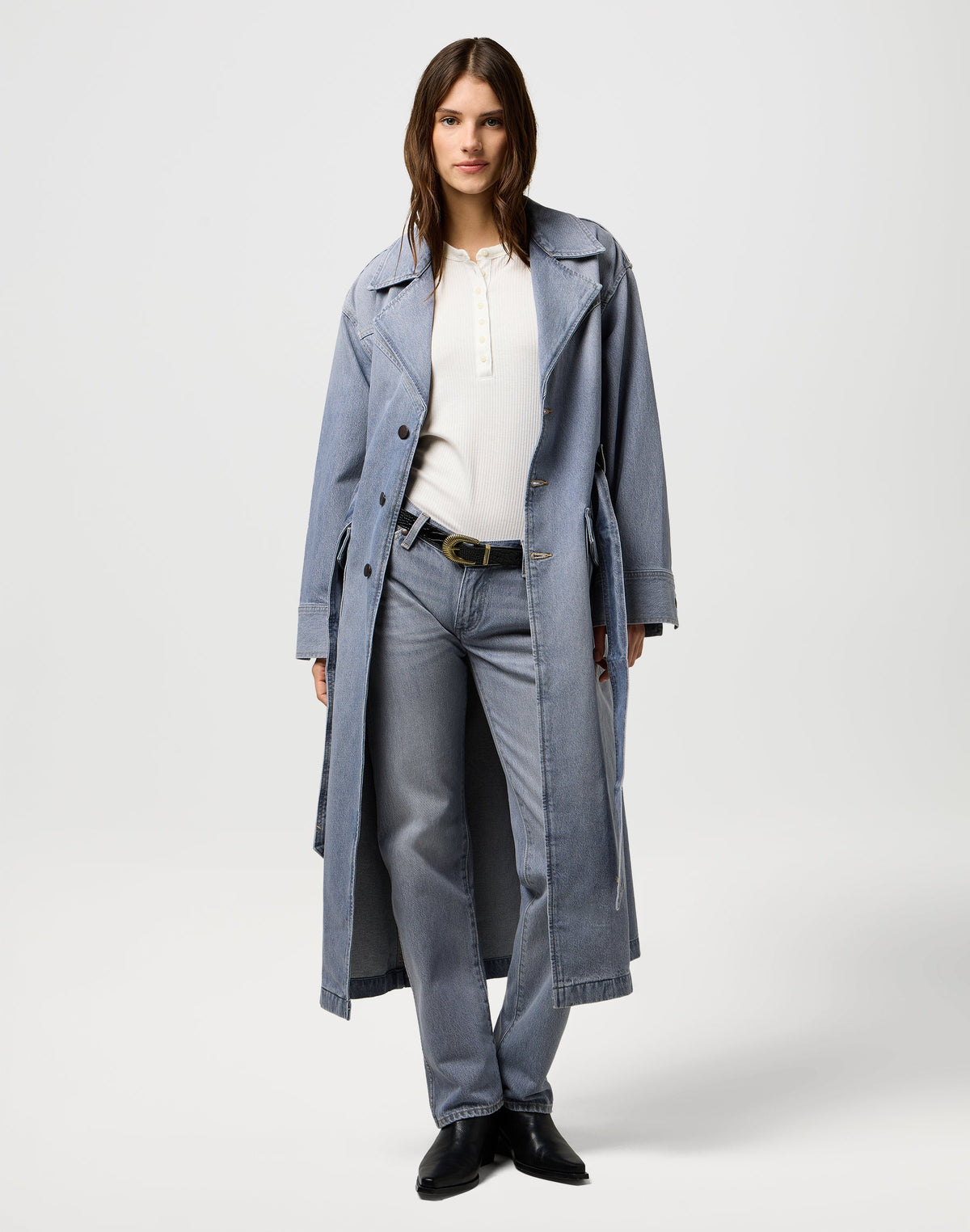 Low Rise Cowboy Jean in Haute Haze