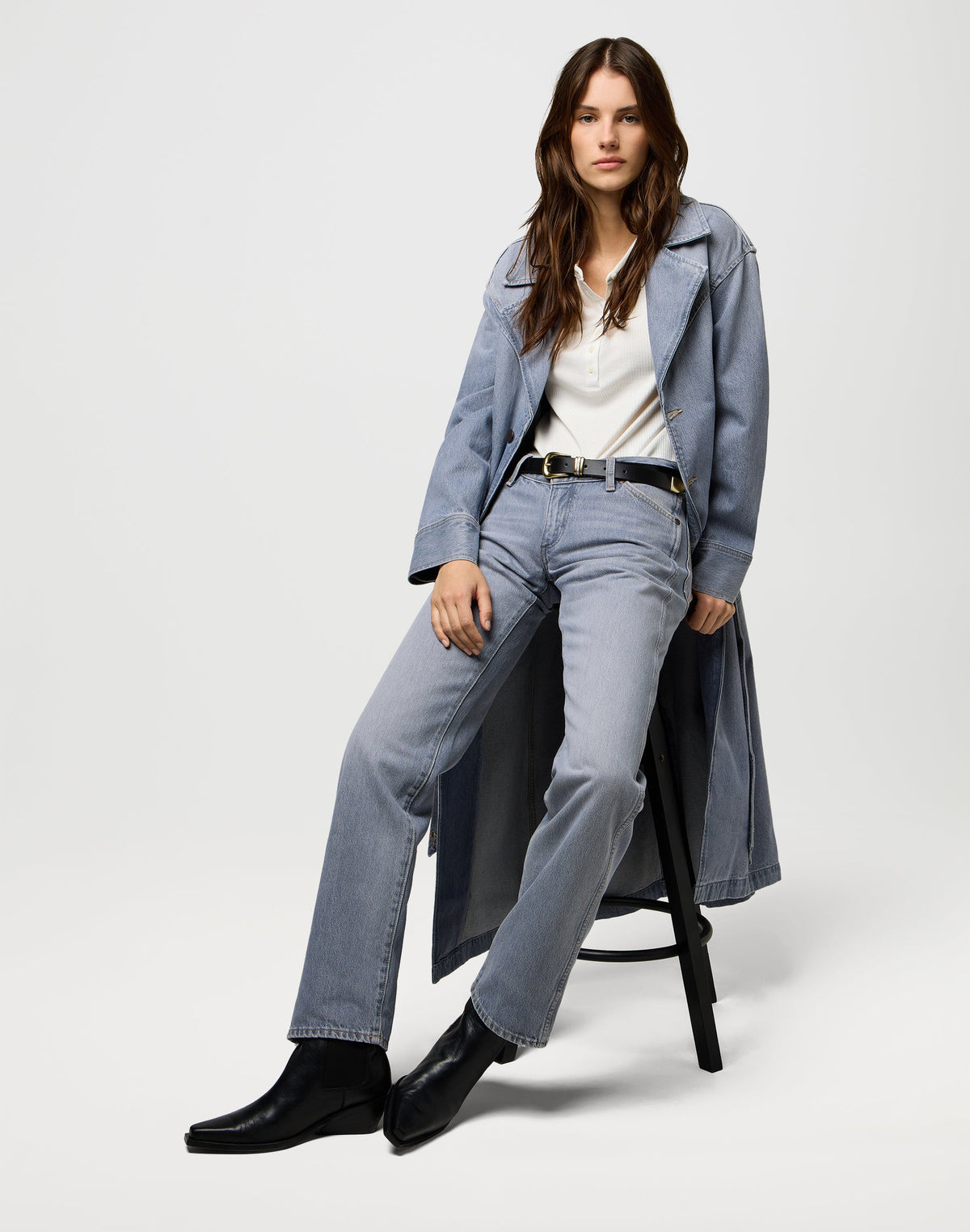 Low Rise Cowboy Jean in Haute Haze