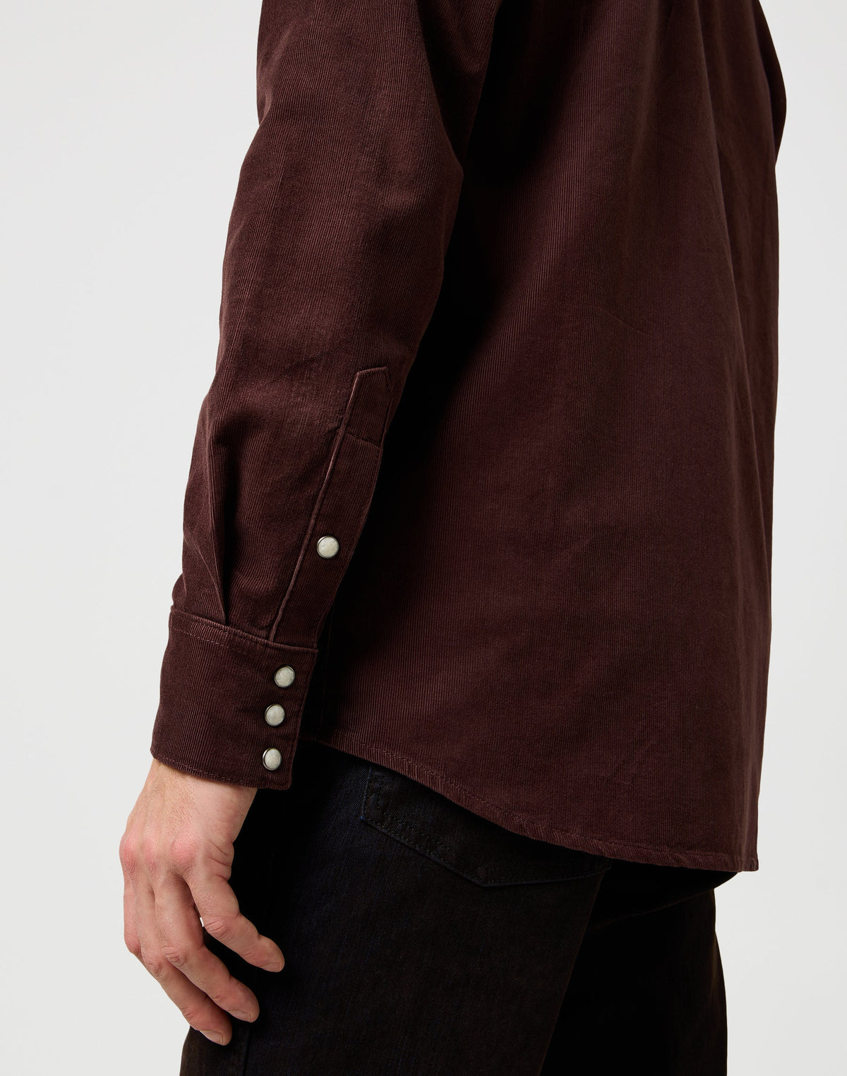 Western Cord Shirt in Mahogany
