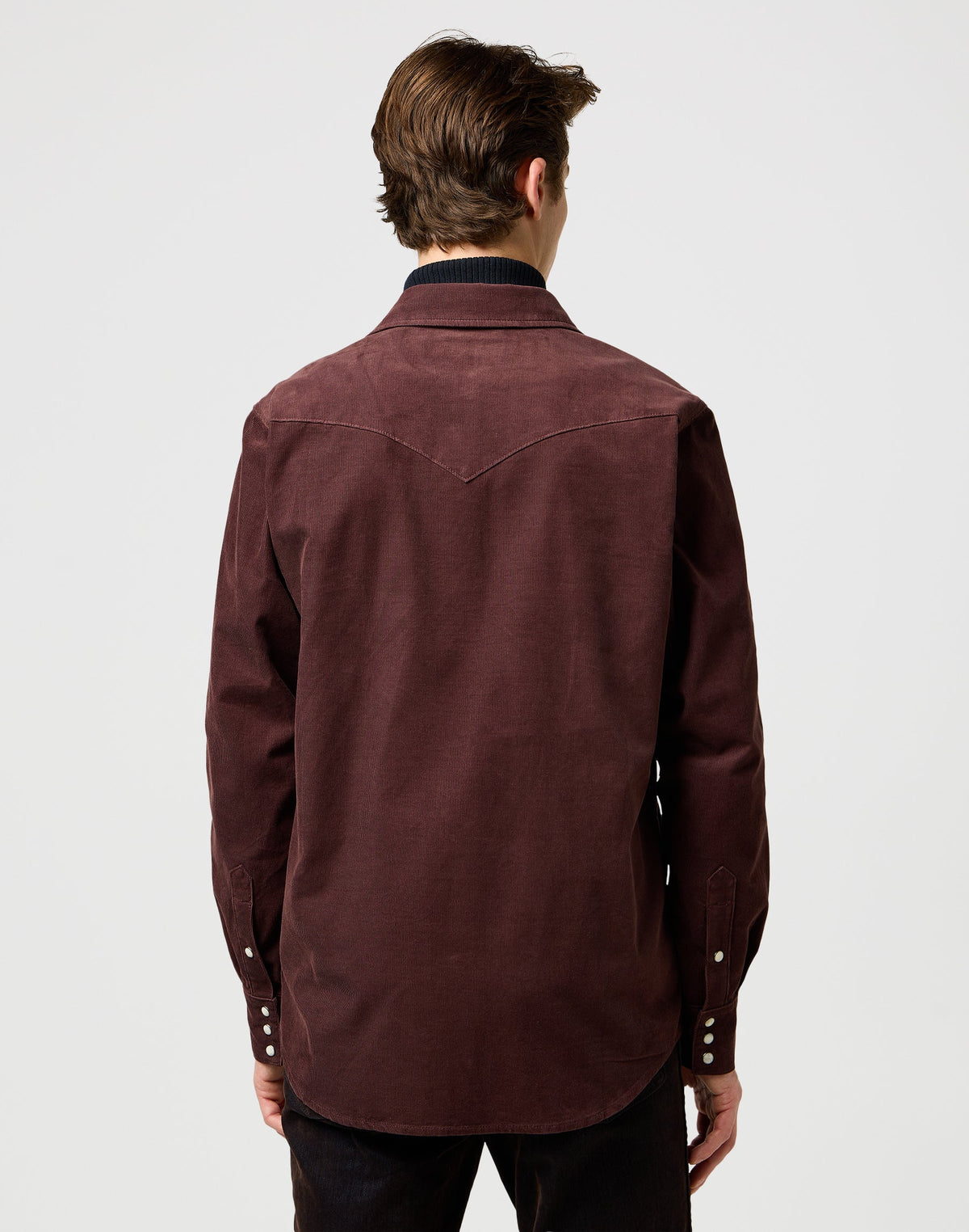 Western Cord Shirt in Mahogany