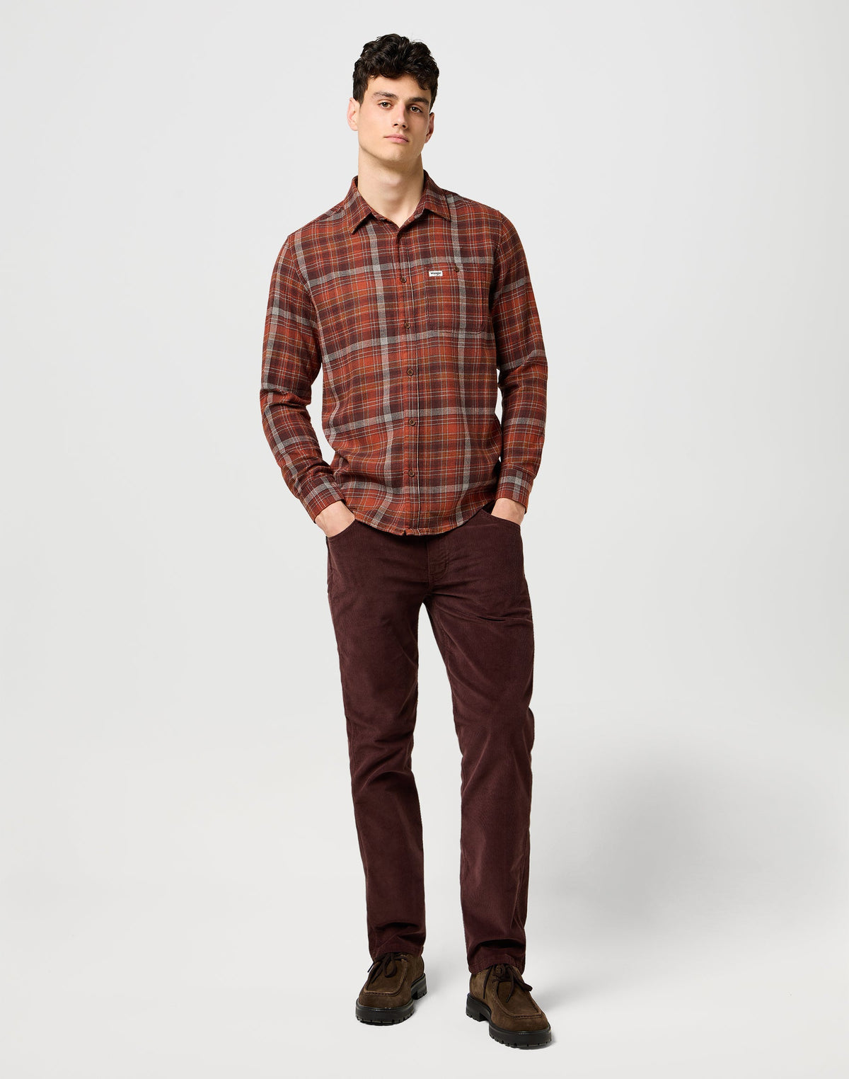 1 Pkt Flannel Shirt in Fired Brick