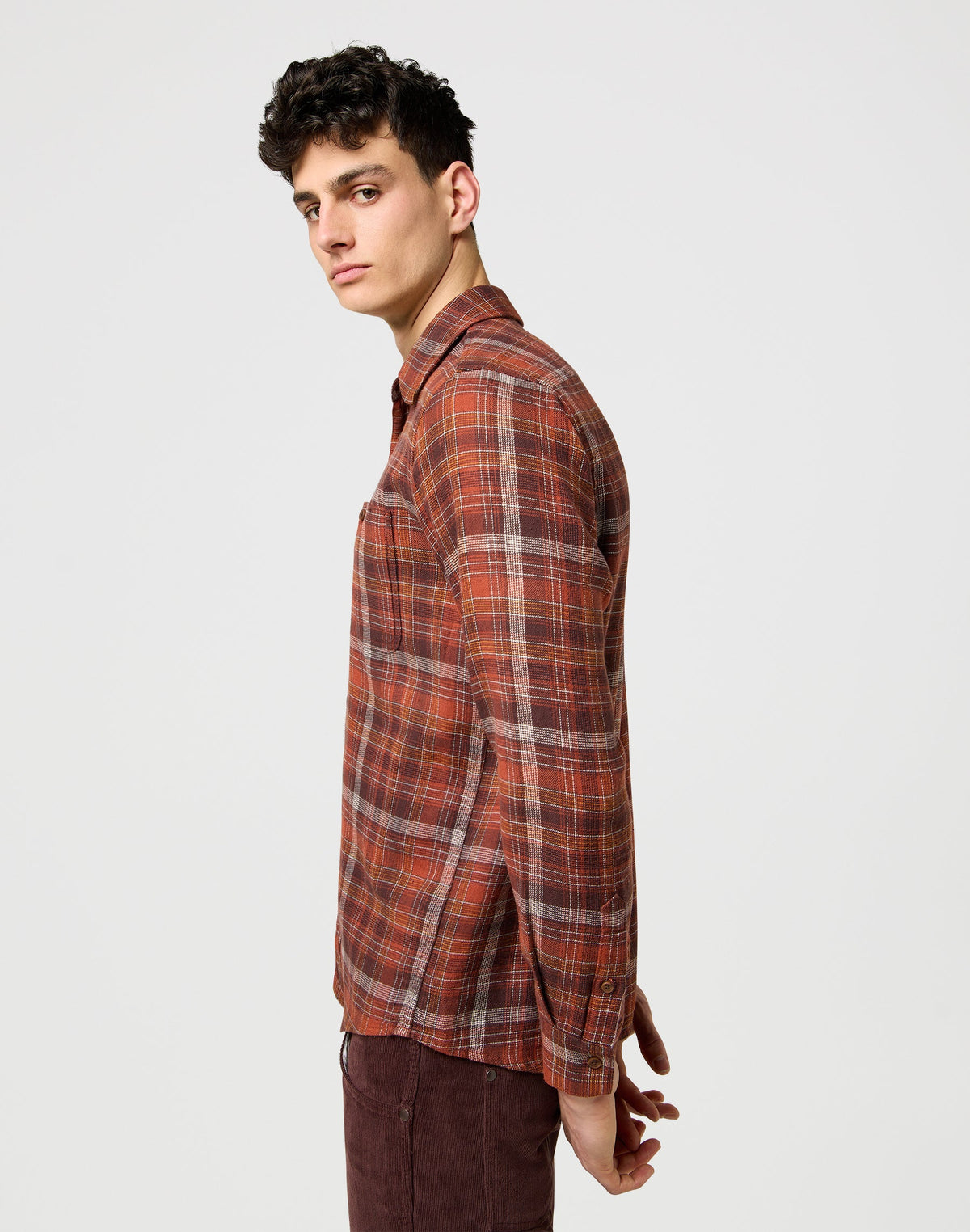 1 Pkt Flannel Shirt in Fired Brick