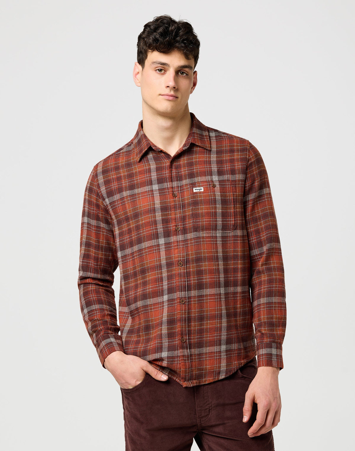 1 Pkt Flannel Shirt in Fired Brick