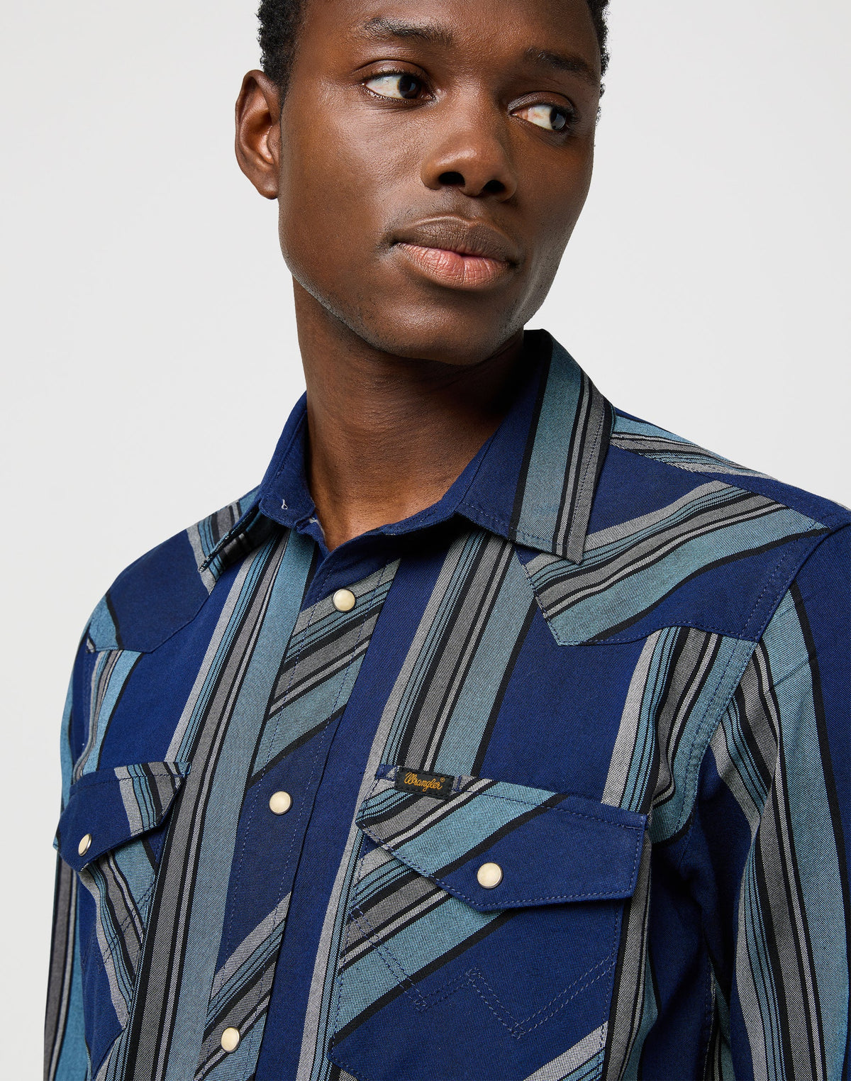 Western Indigo Shirt in Vintage Blue