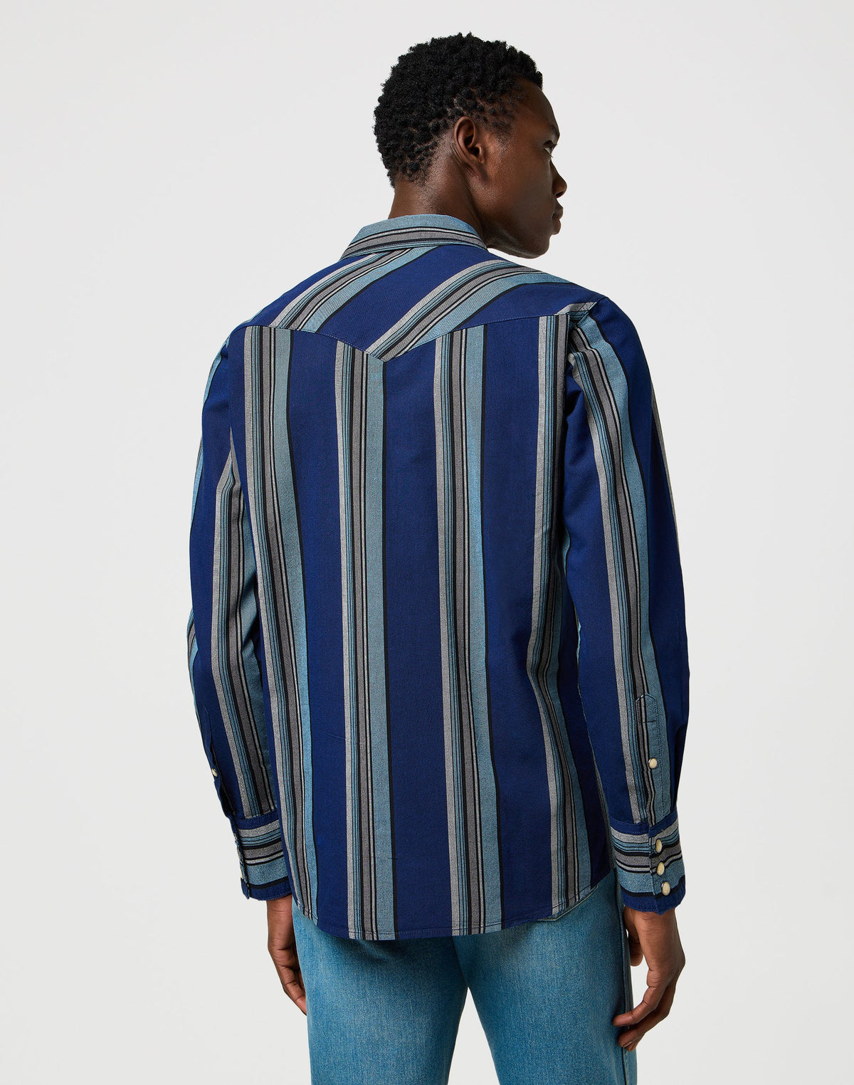 Western Indigo Shirt in Vintage Blue
