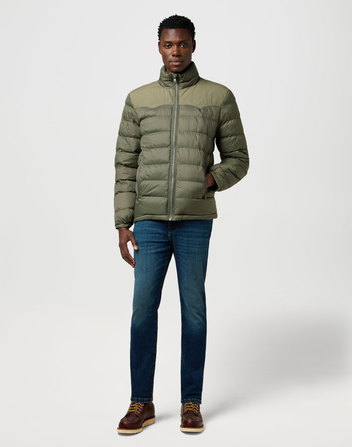 Packable Puffer in Dusty Olive