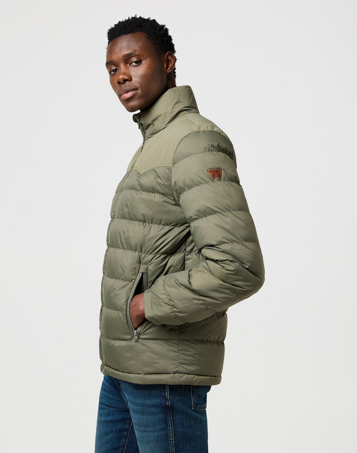 Packable Puffer in Dusty Olive