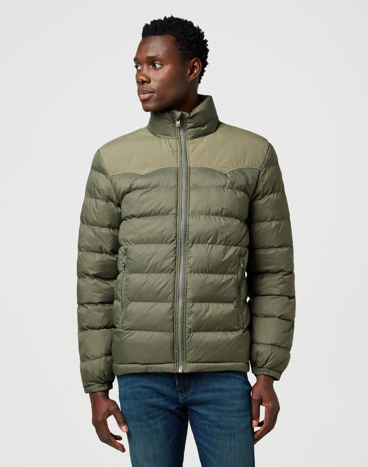 Packable Puffer in Dusty Olive
