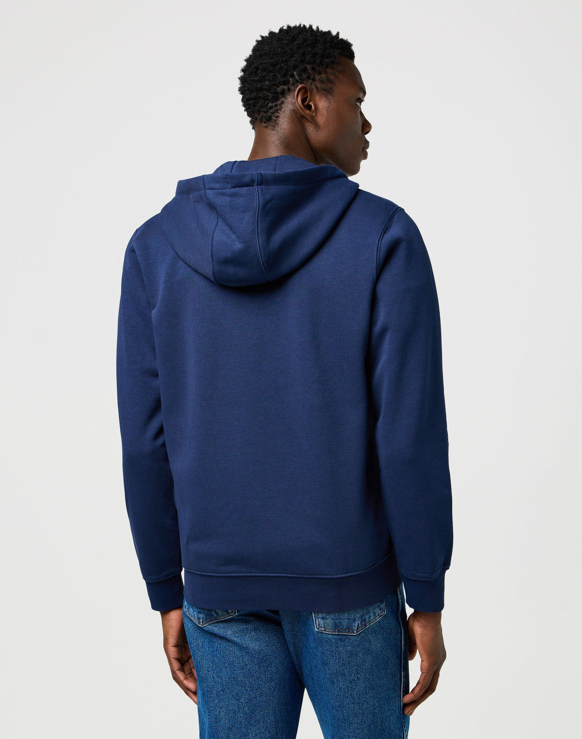 Graphic Zip Hoodie in Navy