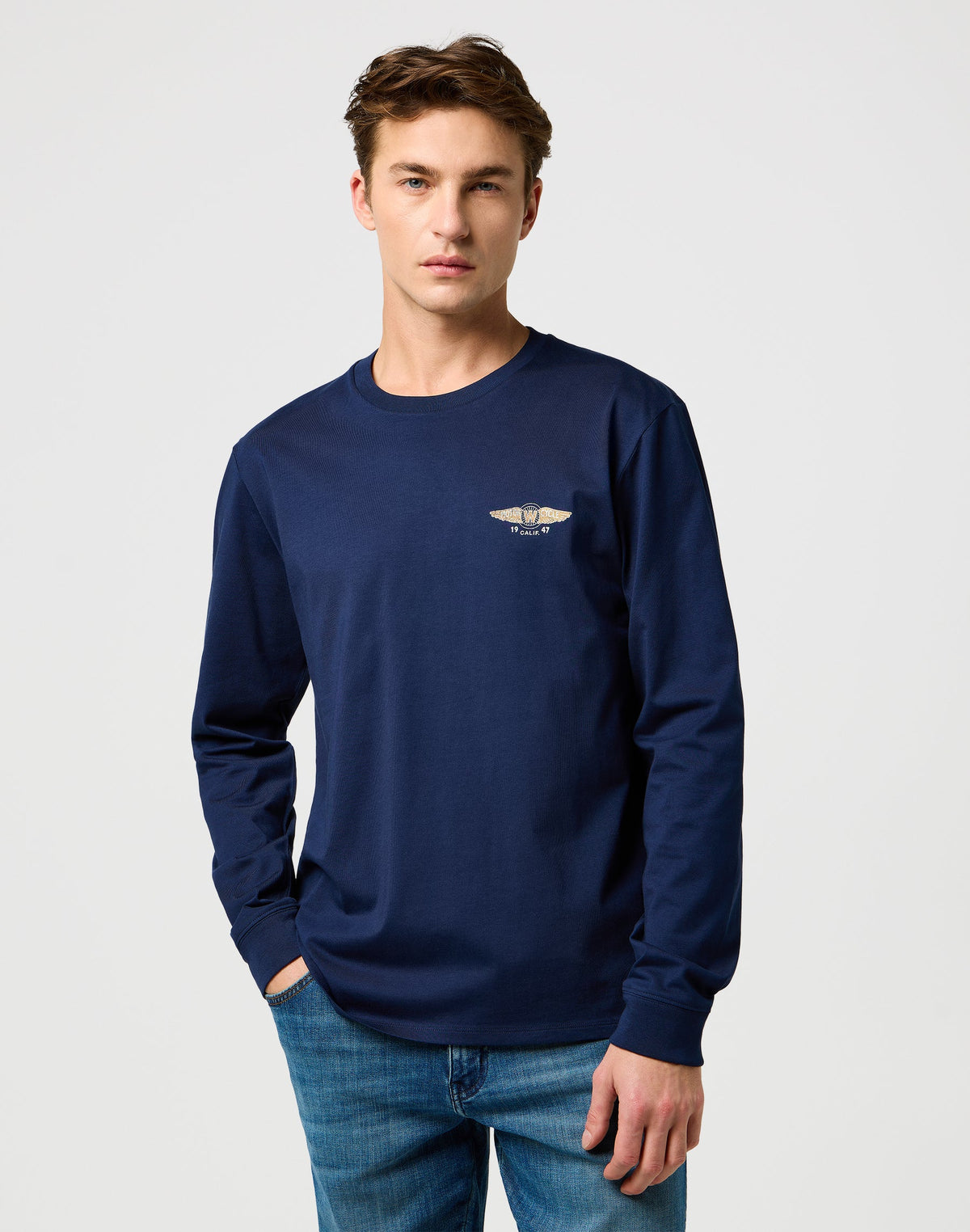 Ls Americana Tee in Navy