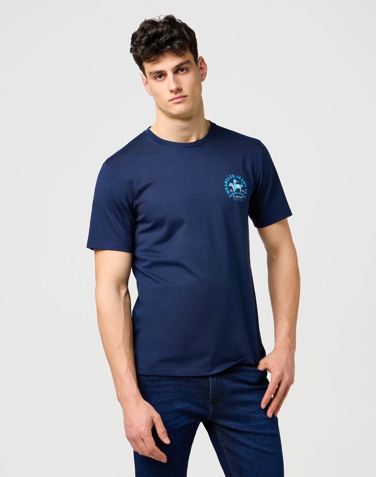 Small Graphic Tee in Navy