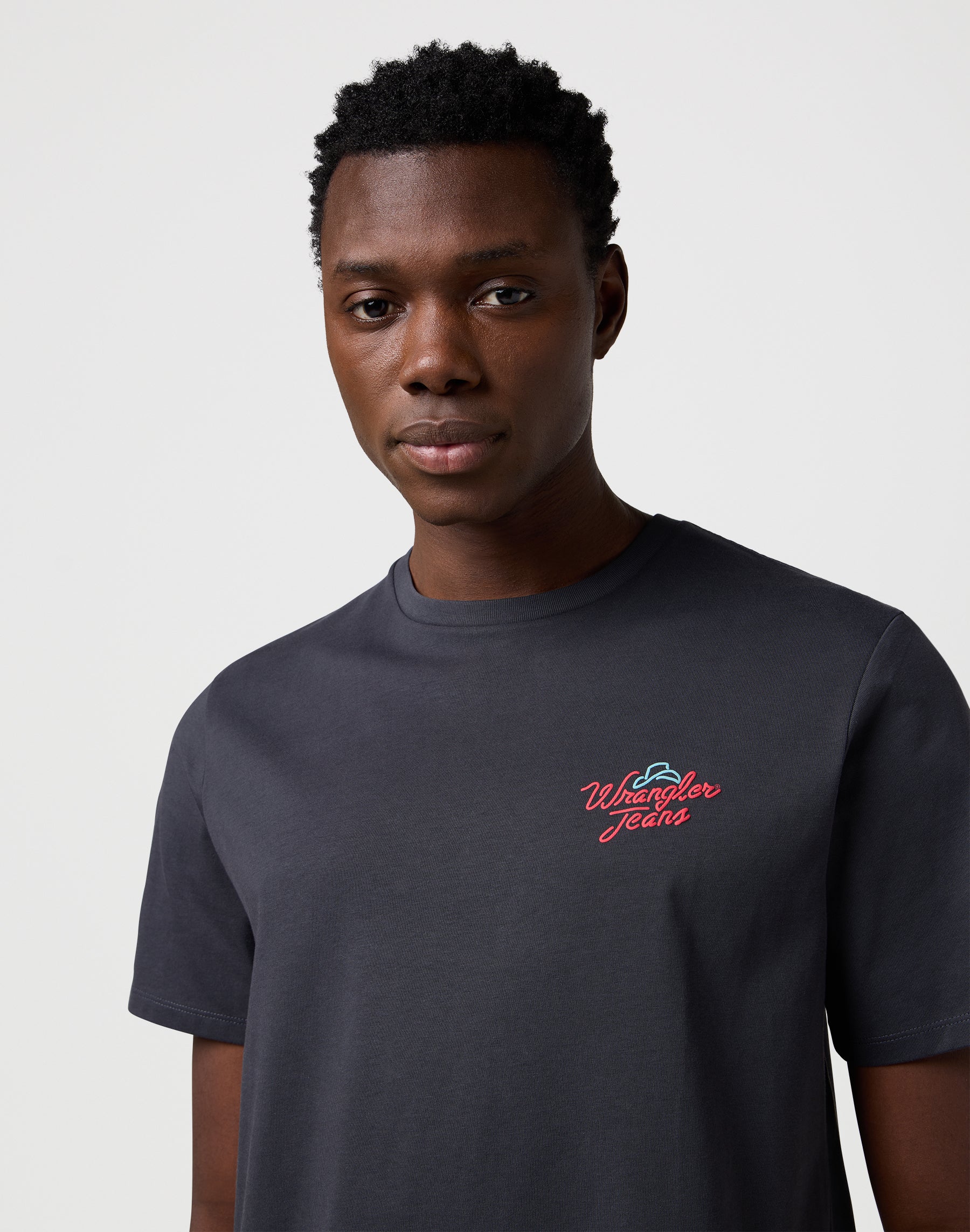 Graphic Tee in Faded Black